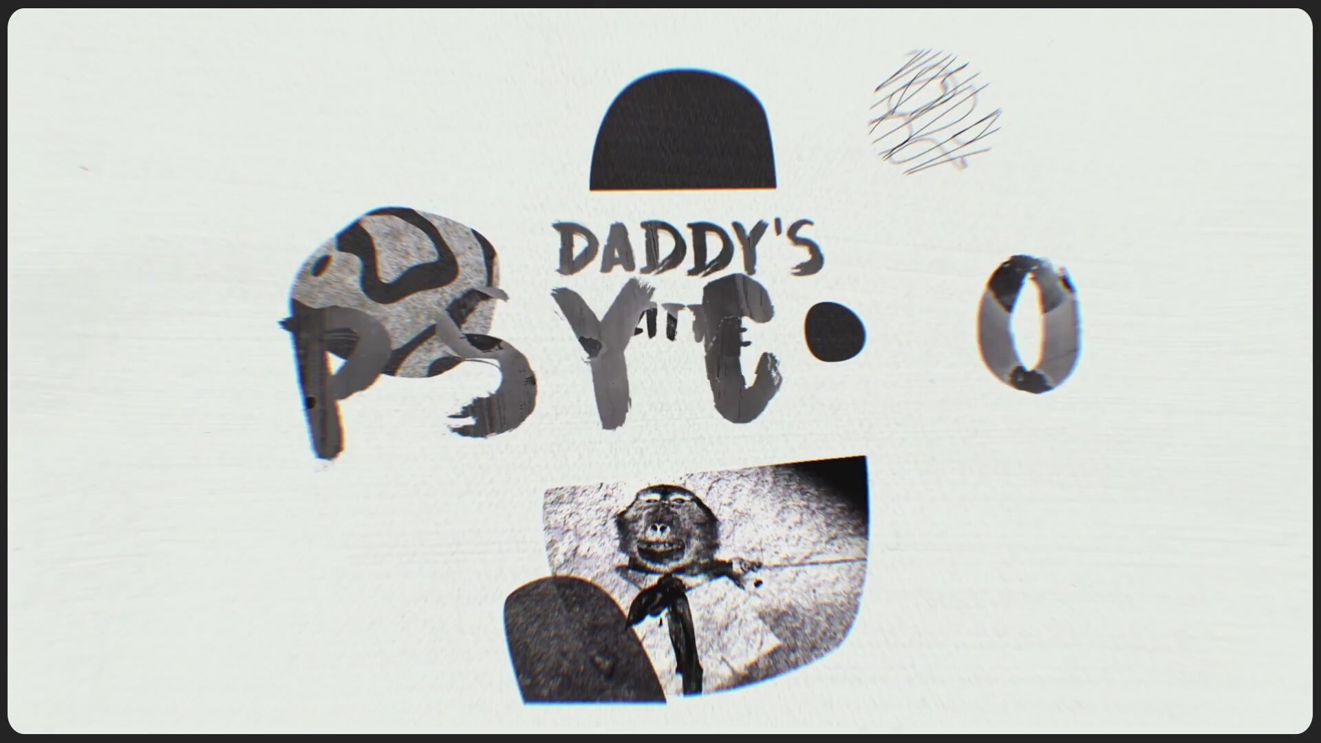 Daddy's Psycho, Stencil, Grigio, Full HD 1080p, sfondo desktop