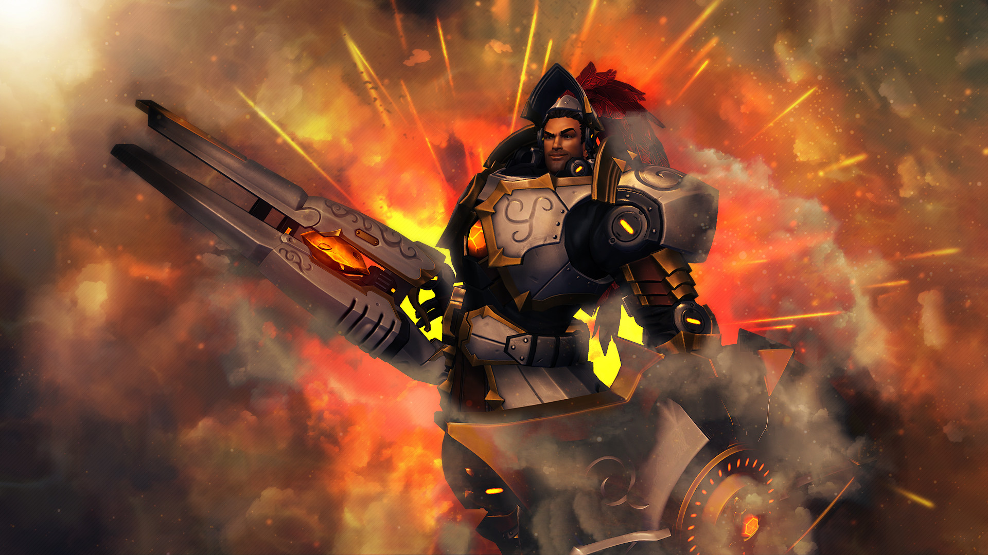 Paladins, Campione, Esplosione, Fuoco, 1920x1080, sfondo per PC