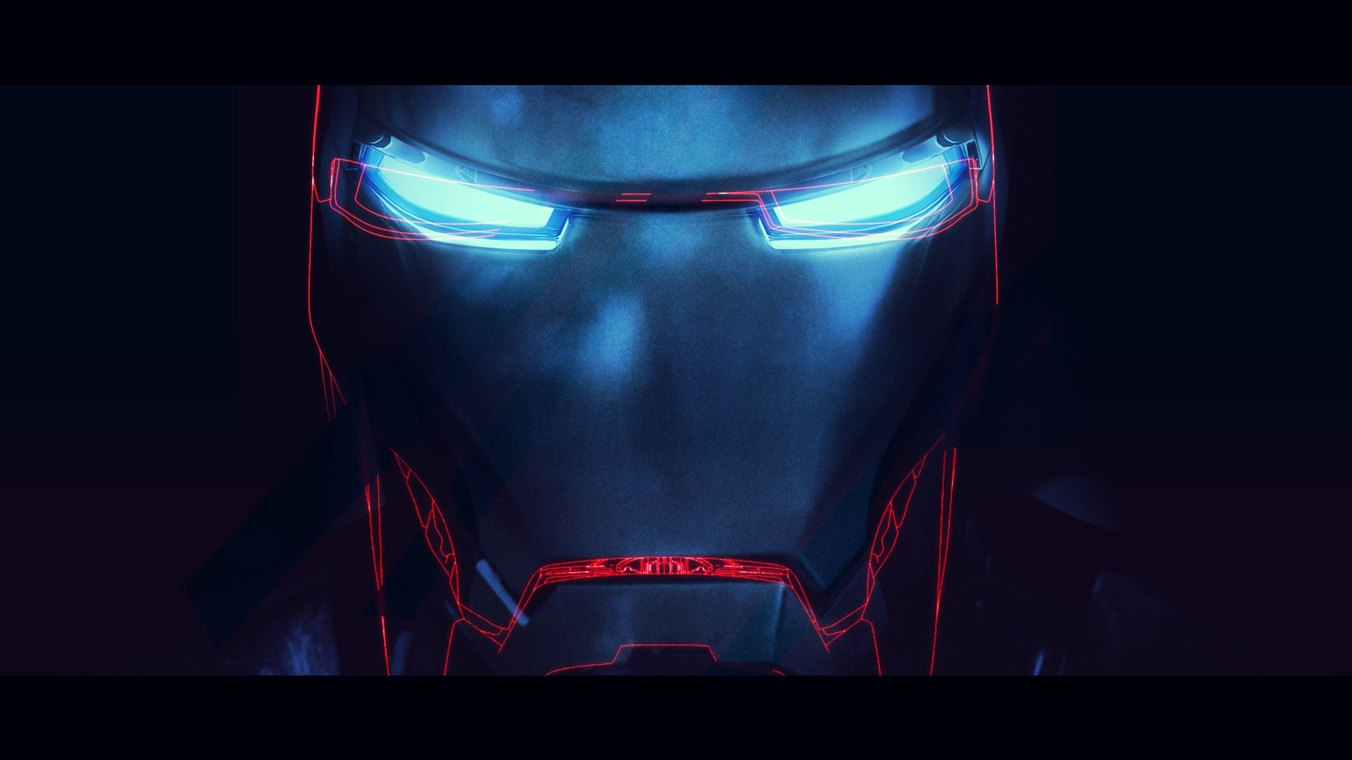Iron Man, Elmo, Blu, Primo piano, Full HD, sfondo per PC