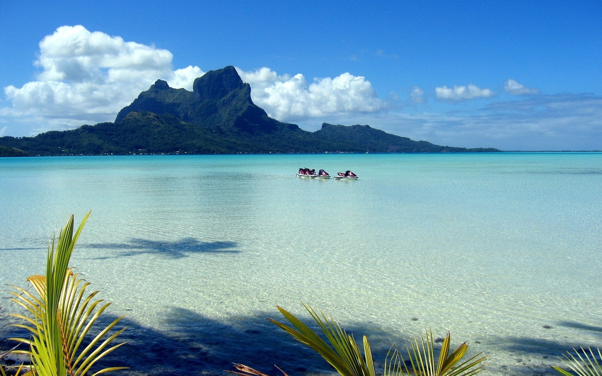 Bora Bora, Monte Otemanu, Laguna, Acqua cristallina, 1920x1200, immagine di sfondo