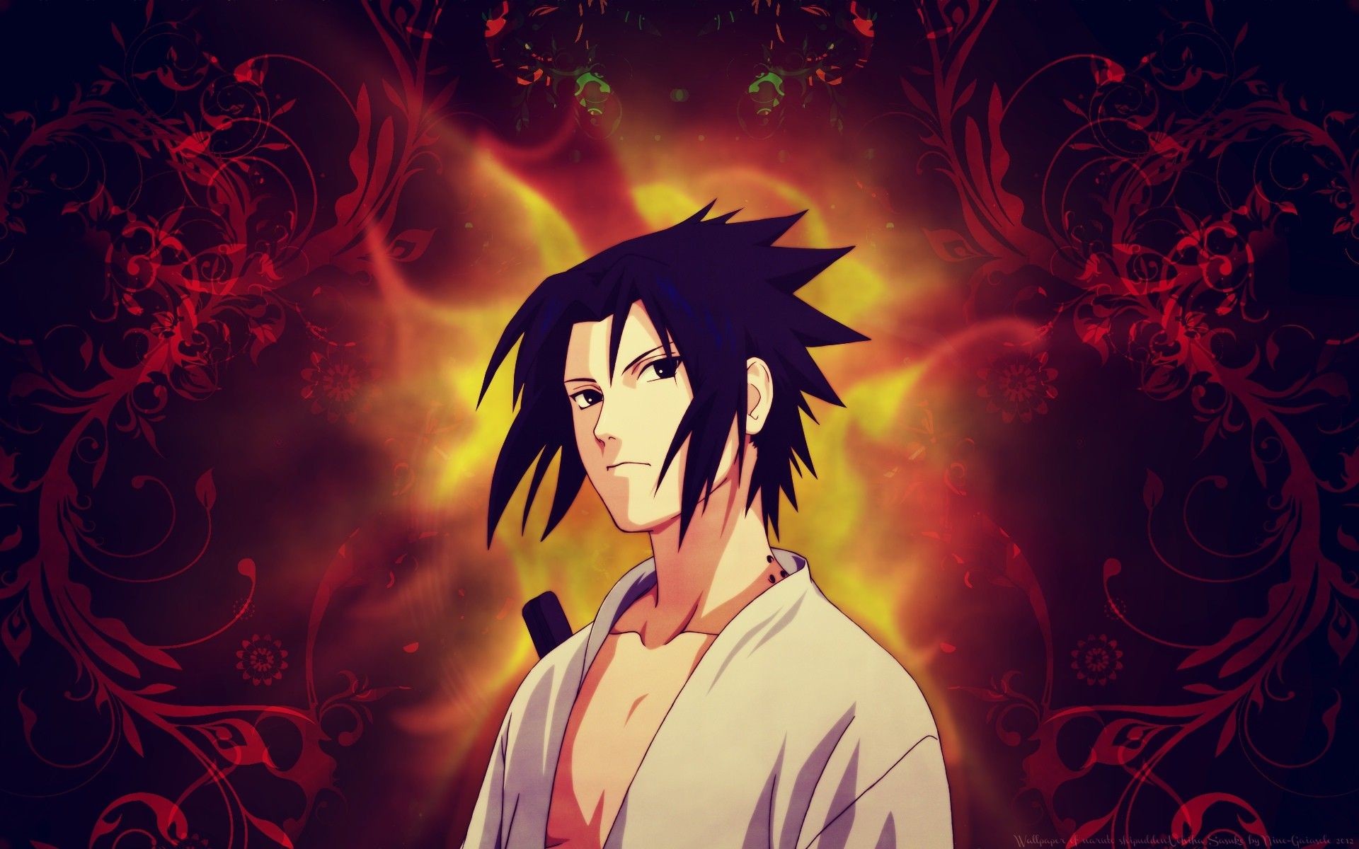 Sasuke Uchiha, Naruto Shippuden, Rosso, 1920x1200, immagine di sfondo