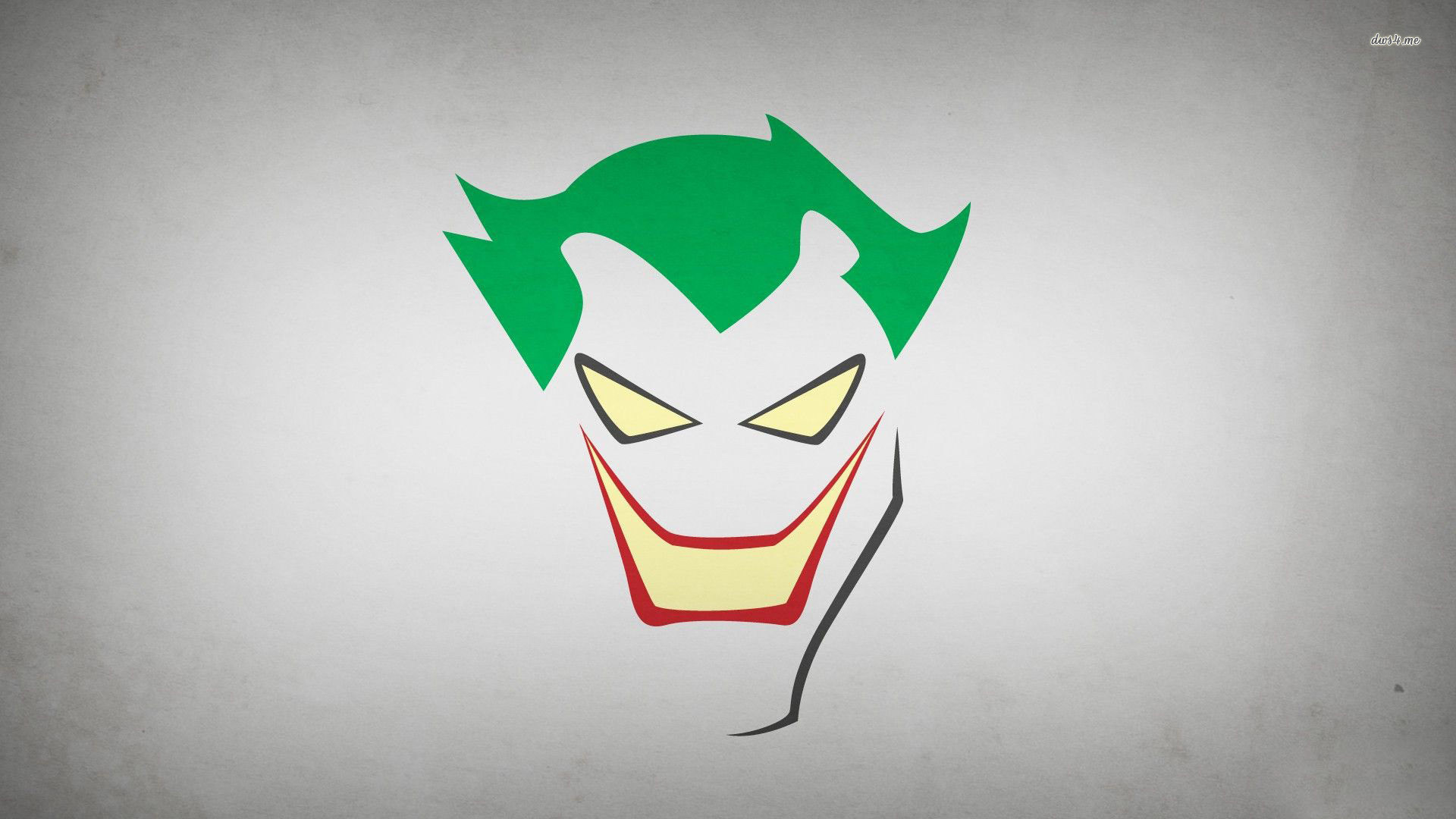 Joker, Batman: The Animated Series, Minimalista, Sfondo grigio, Full HD, wallpaper per portatile