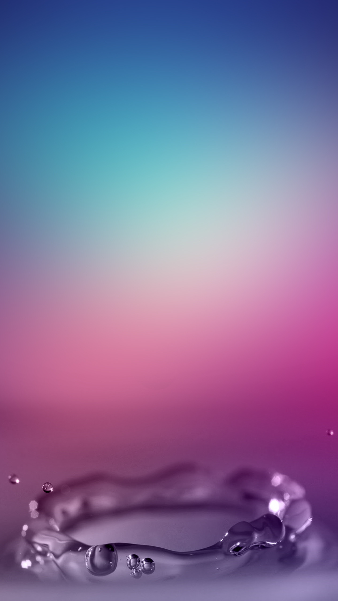 Goccia d'acqua, Sfumatura, Rosa, Turchese, sfondo Galaxy S7 Edge QHD+