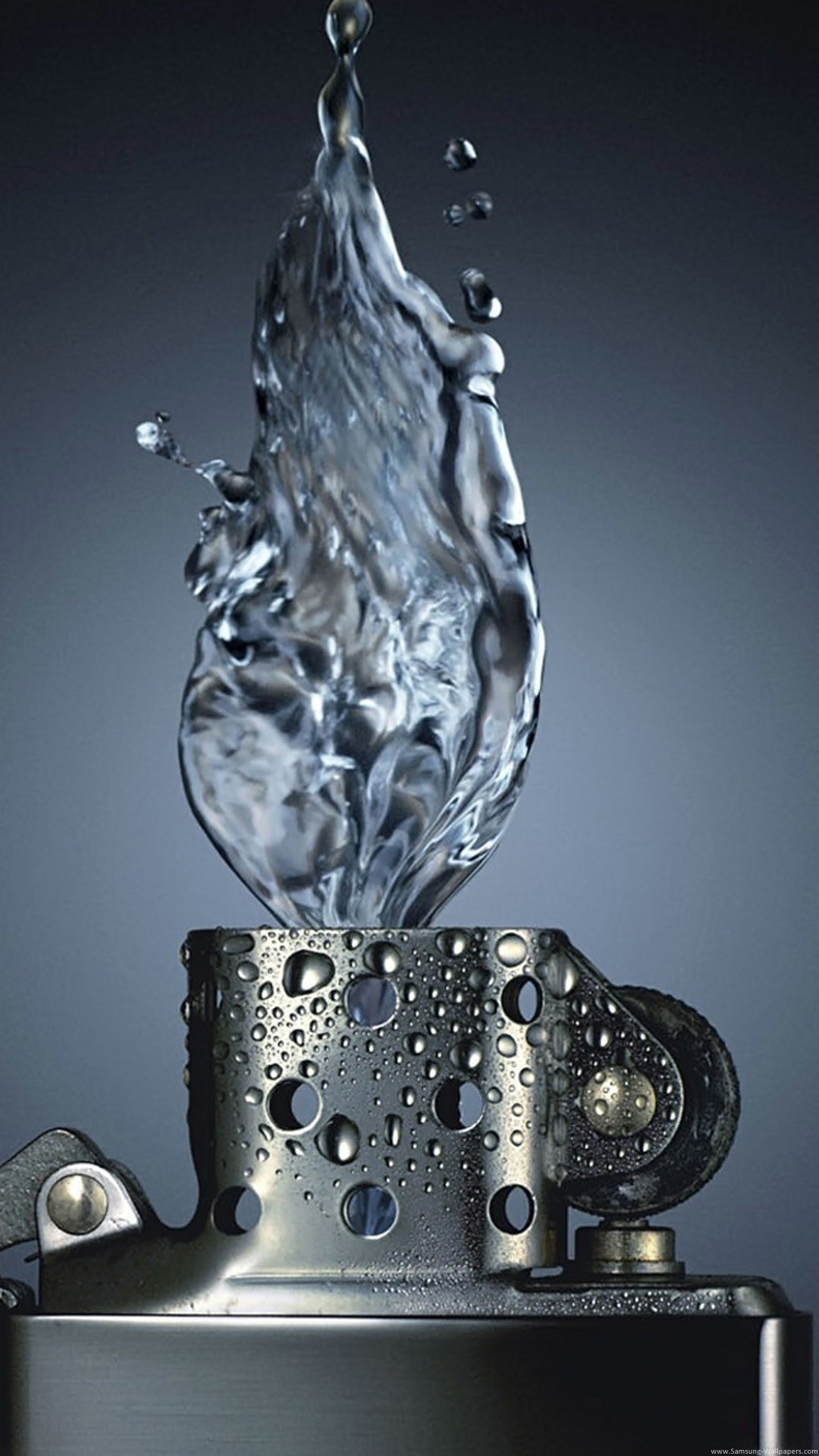 Accendino Zippo, Fiamma d'acqua, Surreale, immagine di sfondo iPhone