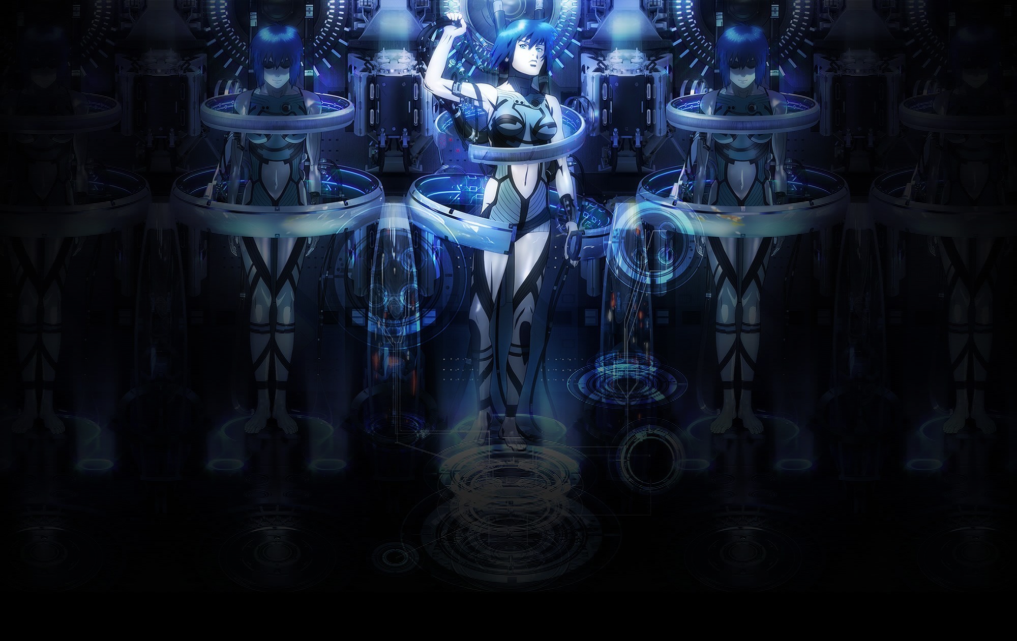 Androide, Laboratorio, Blu, Fantascienza, 2000x1260, sfondo MacBook Pro