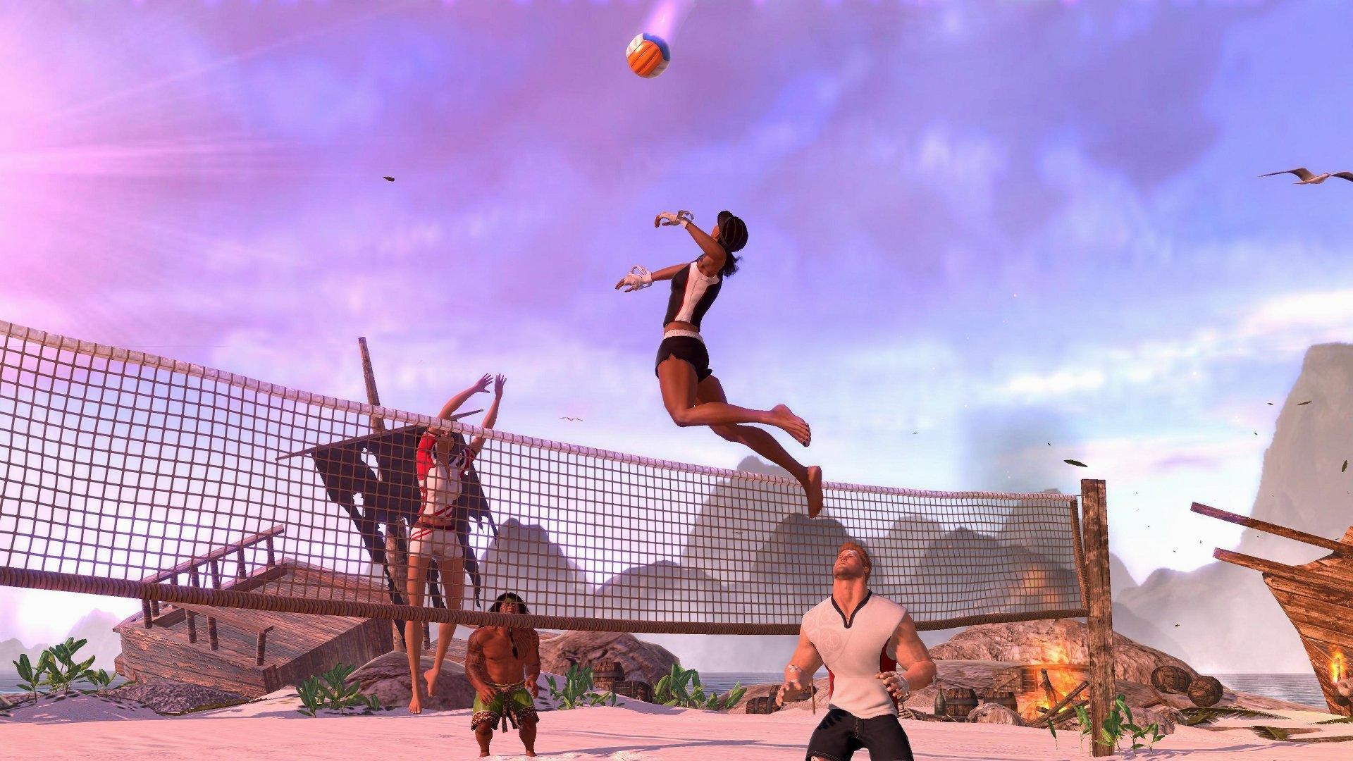Beach volley, Videogioco, Spiaggia, Rete, Full HD, wallpaper per computer