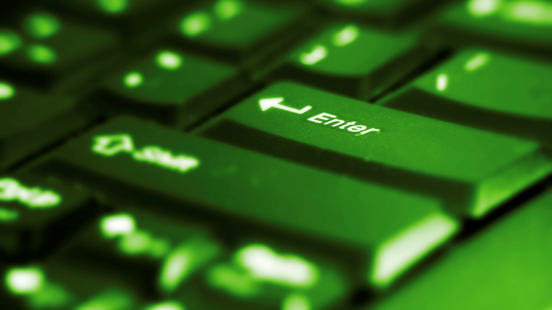 Tastiera, Tasto Invio, Verde, Macro, Full HD, sfondo per il tuo computer