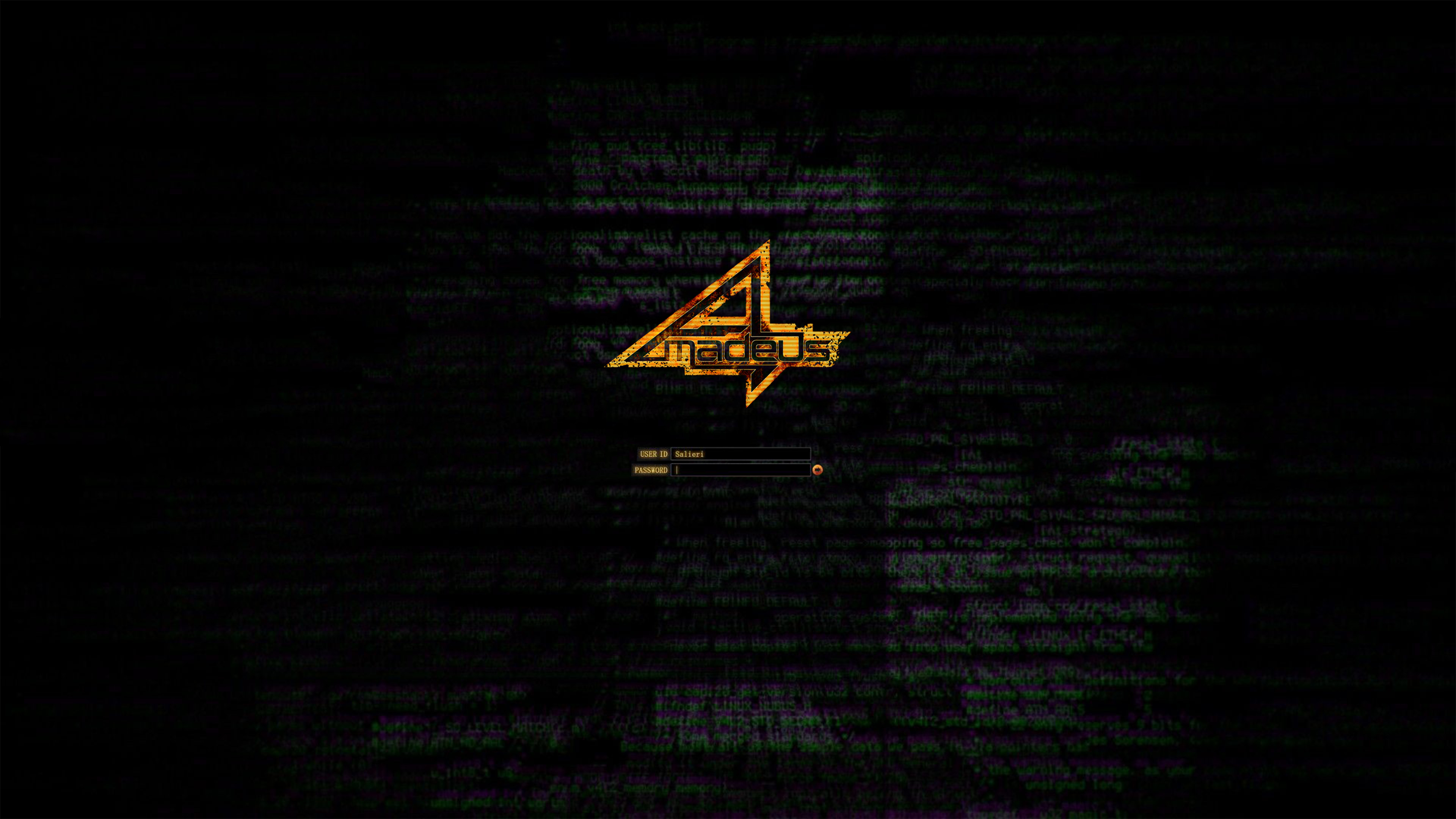 Amadeus, Steins;Gate 0, Logo, Sfondo nero, 4K, wallpaper per computer