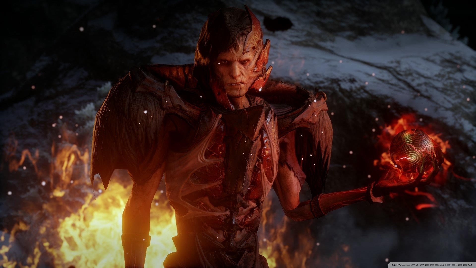 Dragon Age: Inquisition, Demone, Fuoco, Notte, Full HD 1080p, sfondo desktop