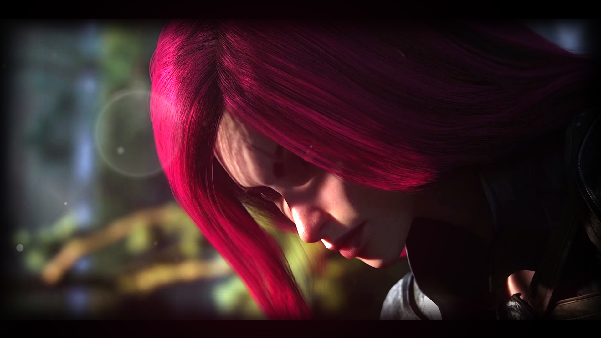 Katarina, League of Legends, Capelli rossi, Bokeh, 1920x1080, sfondo per PC