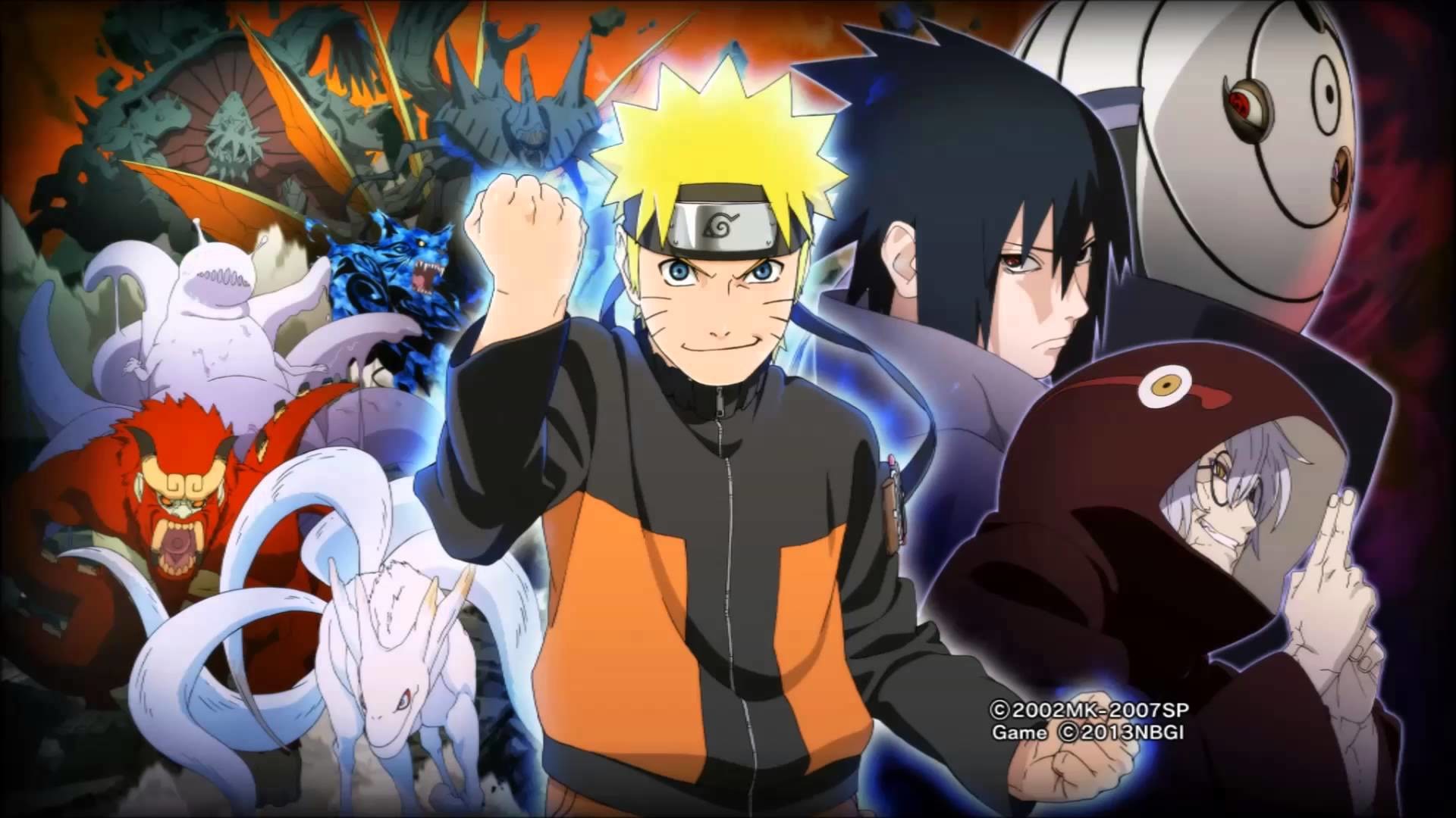 Naruto Uzumaki, Sasuke Uchiha, Tobi, Naruto Shippuden, Cercoteri, sfondo widescreen Full HD