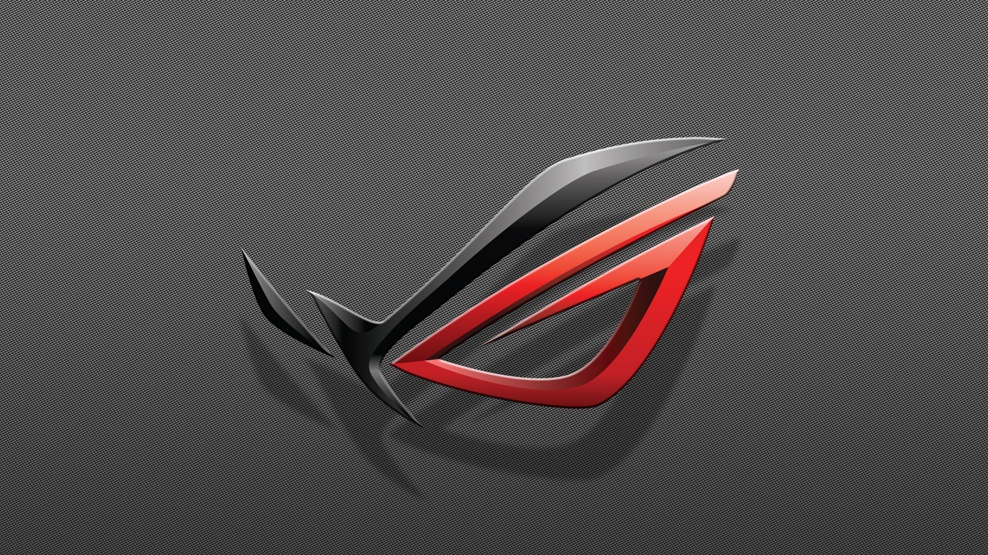 Logo ROG, Asus, Grigio, Rosso, 1920x1080, immagine di sfondo