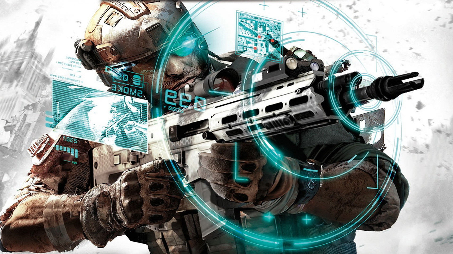 Ghost Recon: Future Soldier, Soldato, Fucile, Ologramma, sfondo PC