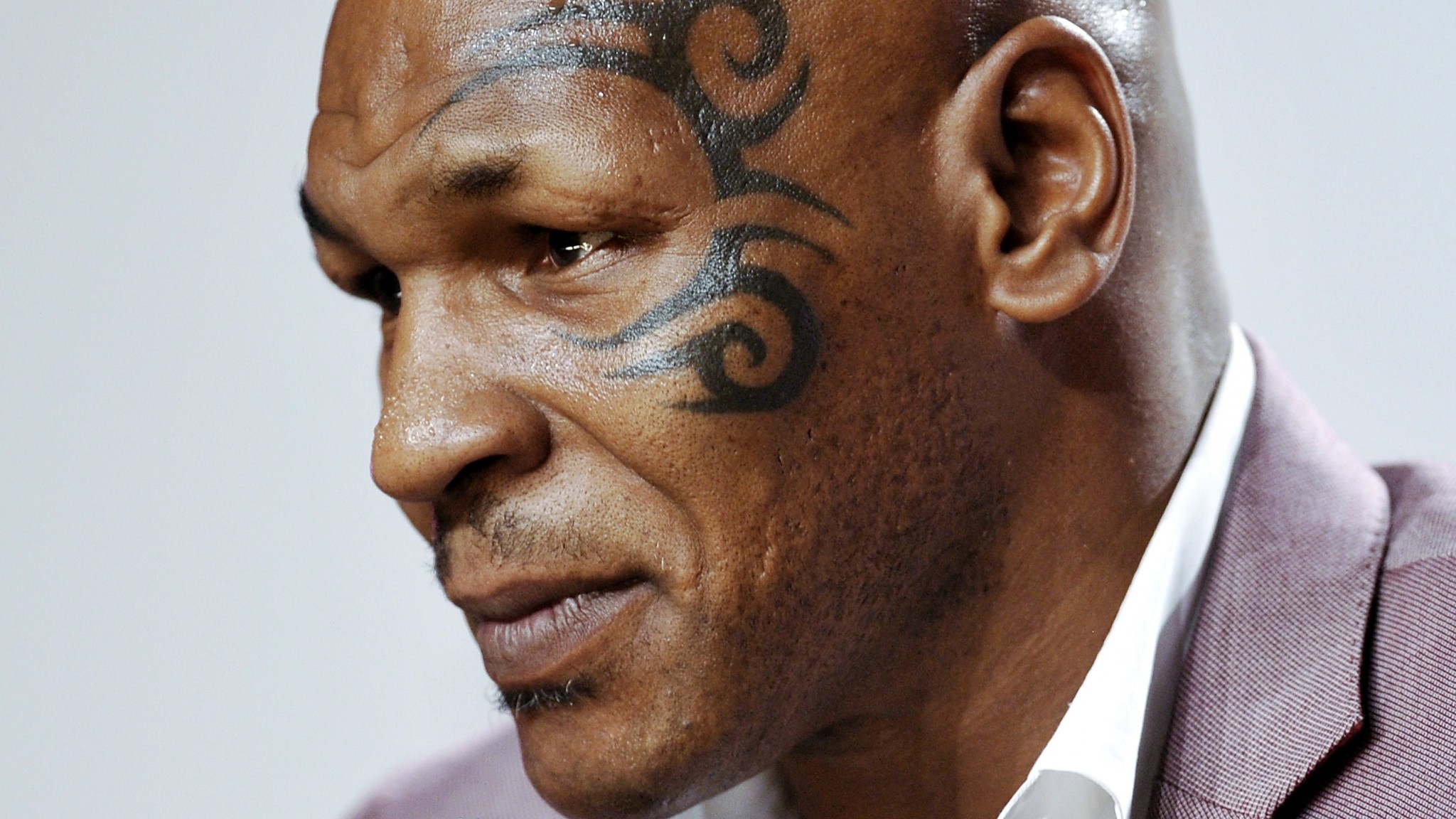 Mike Tyson, Tatuaggio sul viso, Primo piano, Ritratto, Giacca, Full HD, sfondo desktop