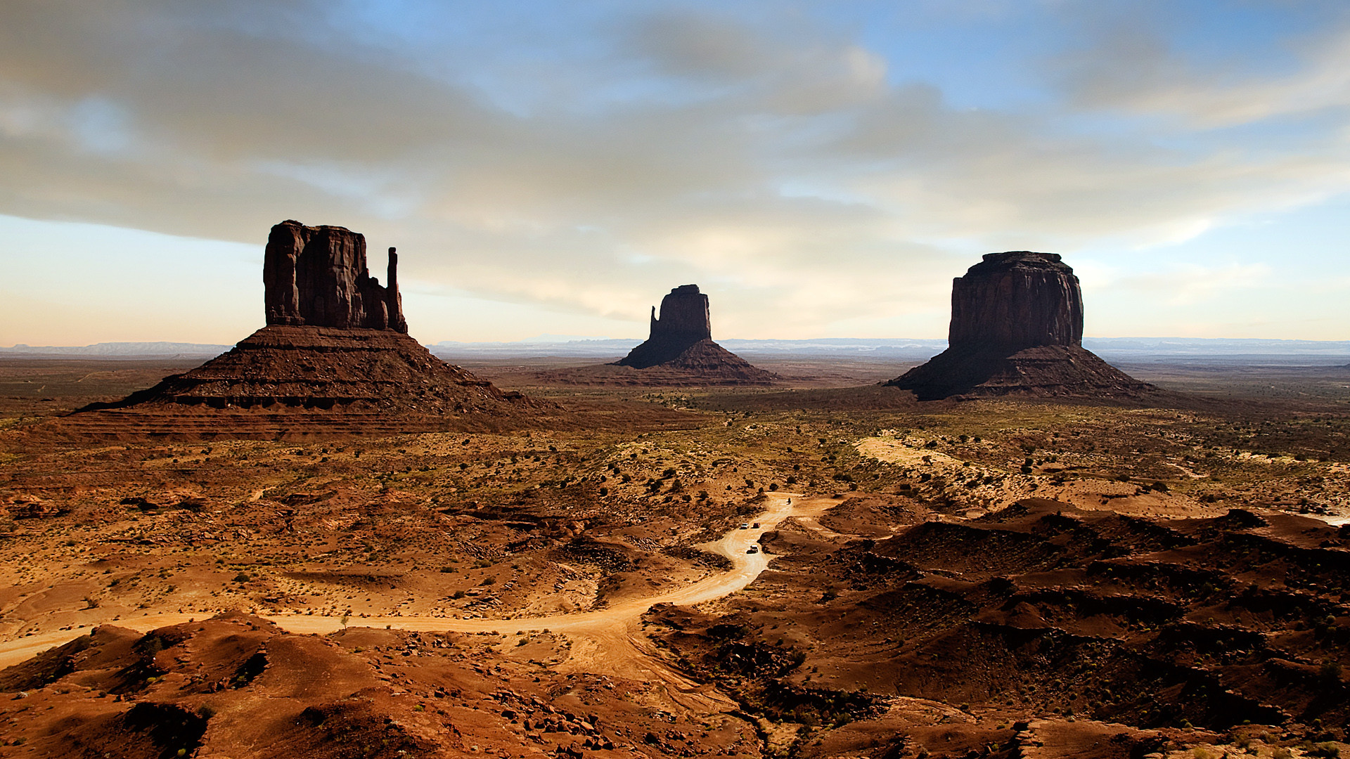 Monument Valley, Arizona, Deserto, Butte, Full HD, sfondo per PC