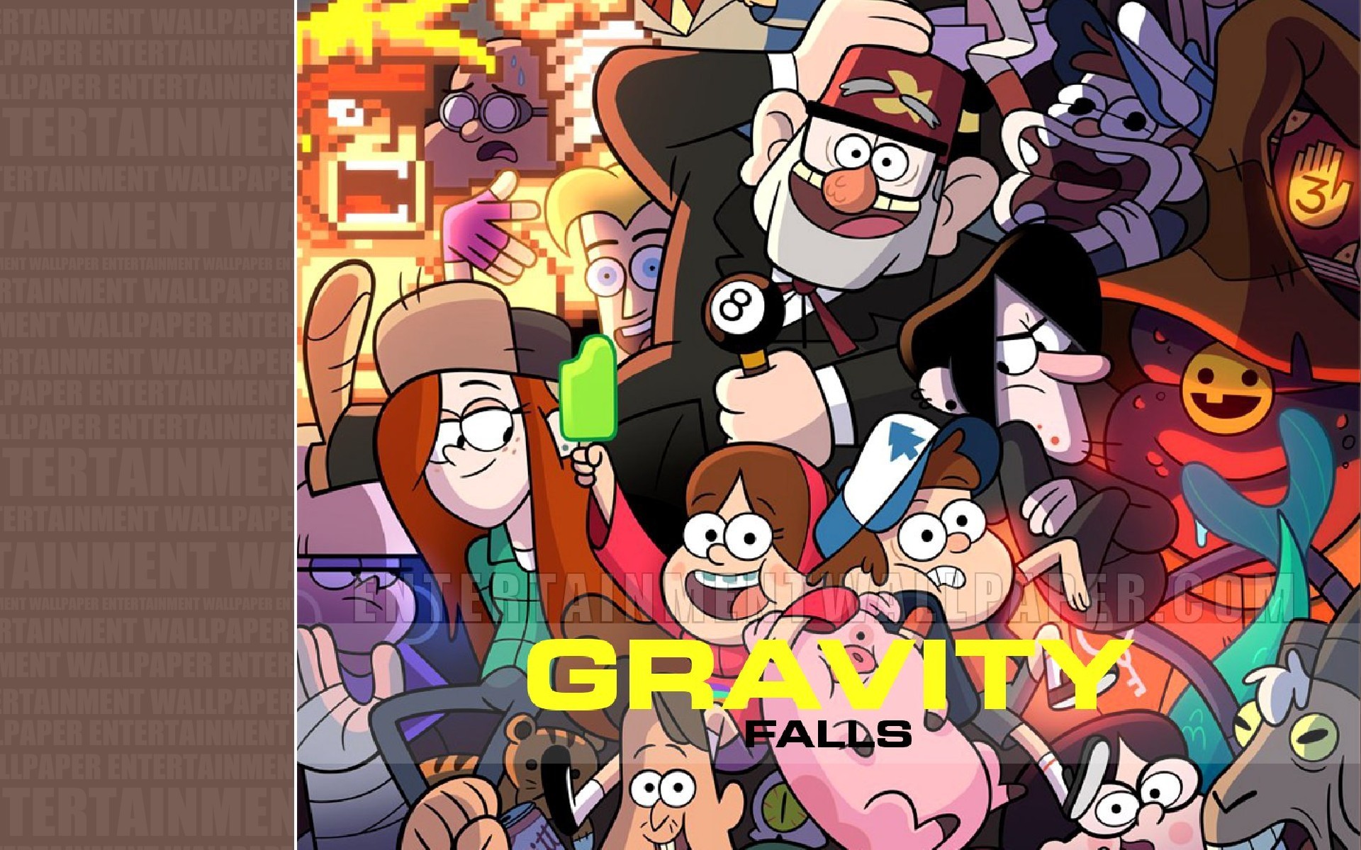 Gravity Falls, Stan Pines, Dipper Pines, Mabel Pines, Personaggi, Poster, sfondo MacBook Pro