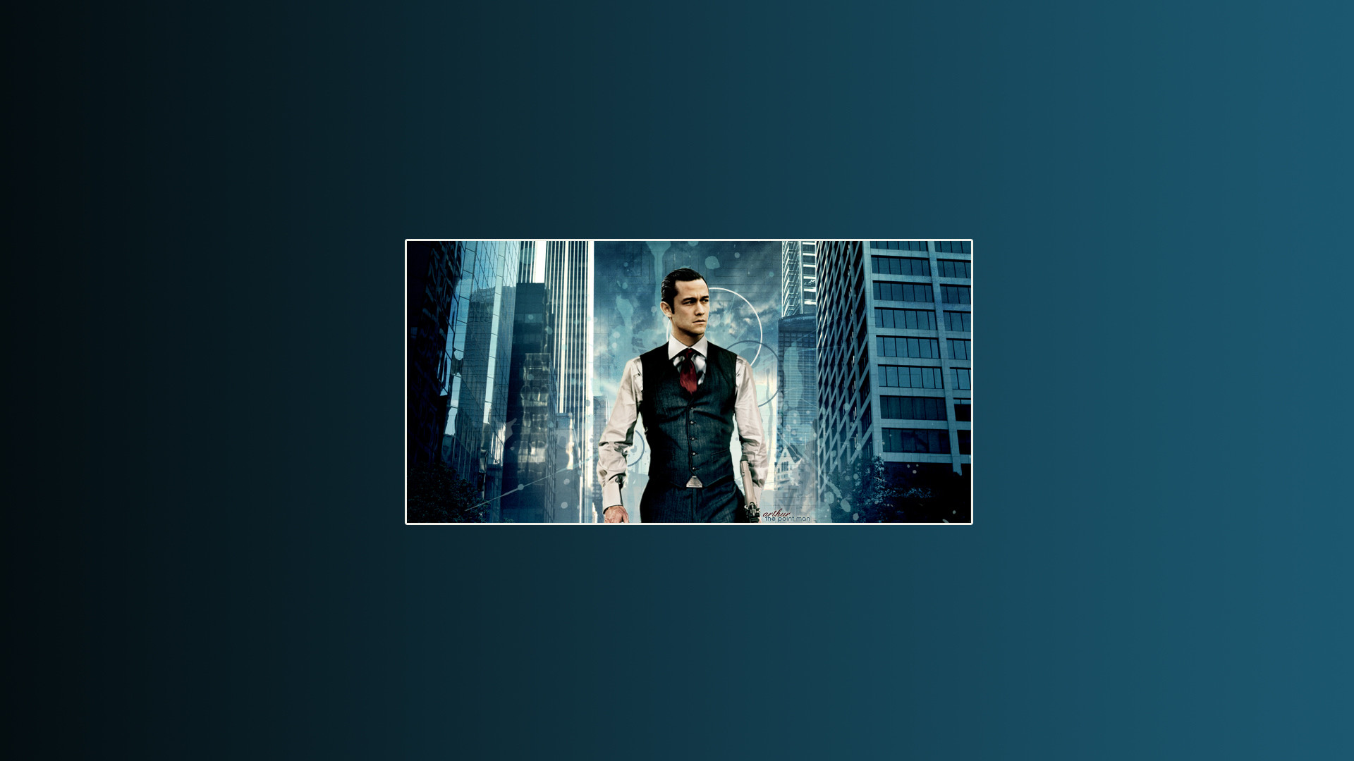 Inception, Joseph Gordon-Levitt, Arthur, Cornice, Blu petrolio, Full HD, sfondo per PC