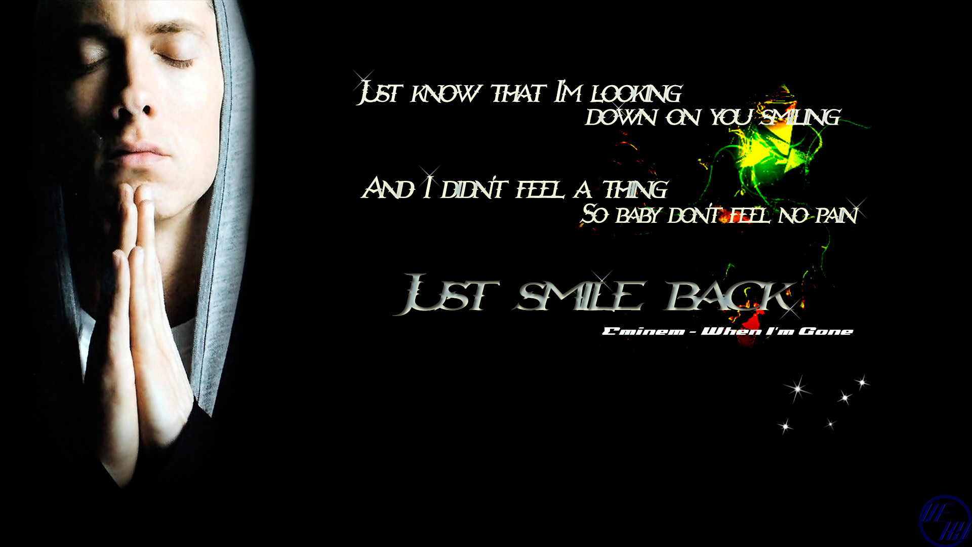 Eminem, When I'm Gone, Citazione, Mani giunte, 1920x1080, sfondo per PC