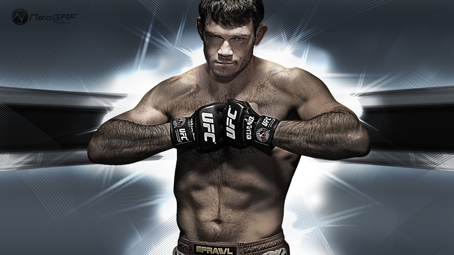 Forrest Griffin, UFC, Guantoni MMA, Luci, 16:9 Full HD, sfondo widescreen