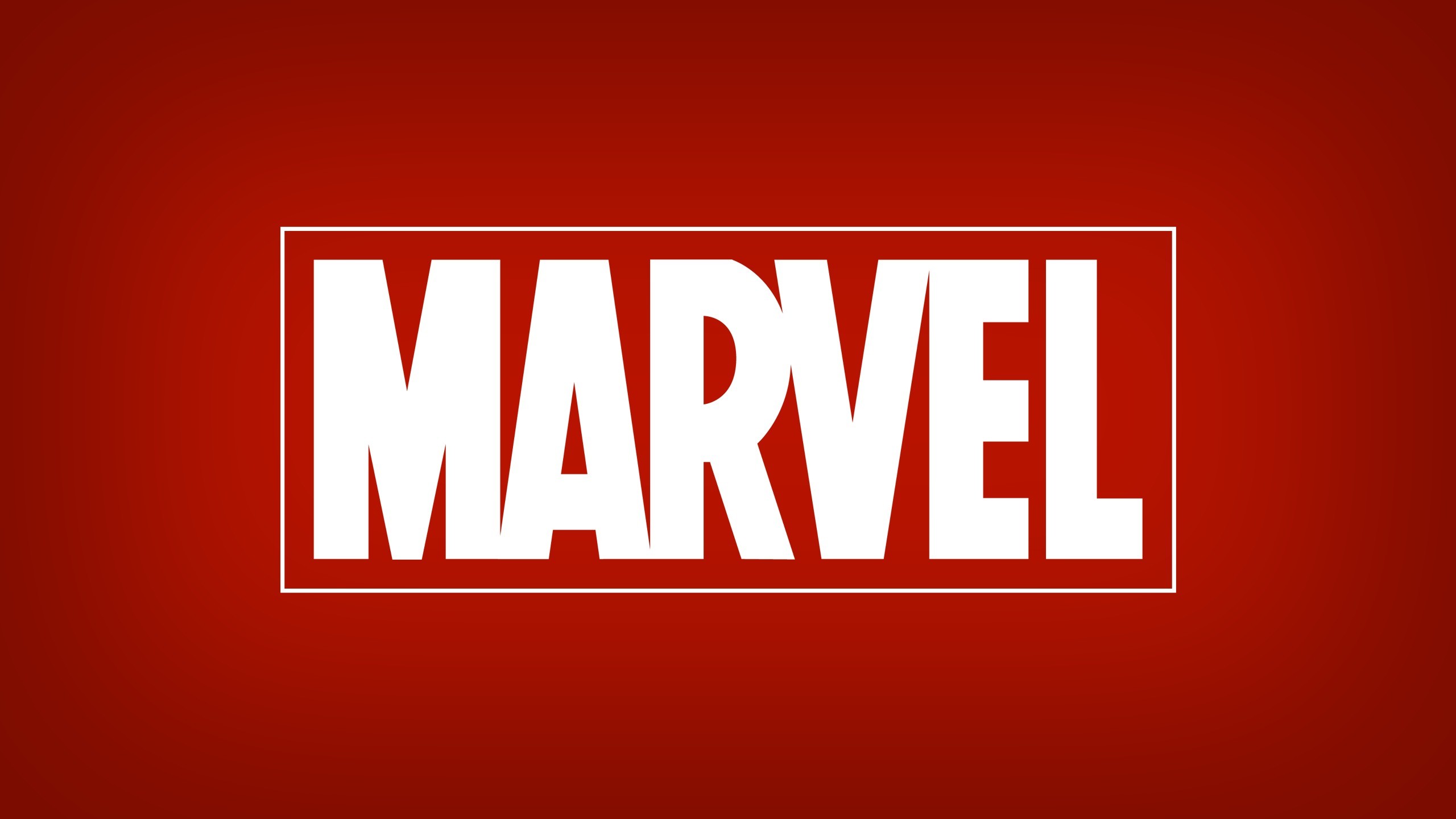 Logo Marvel, Sfondo rosso, 2K, wallpaper per PC