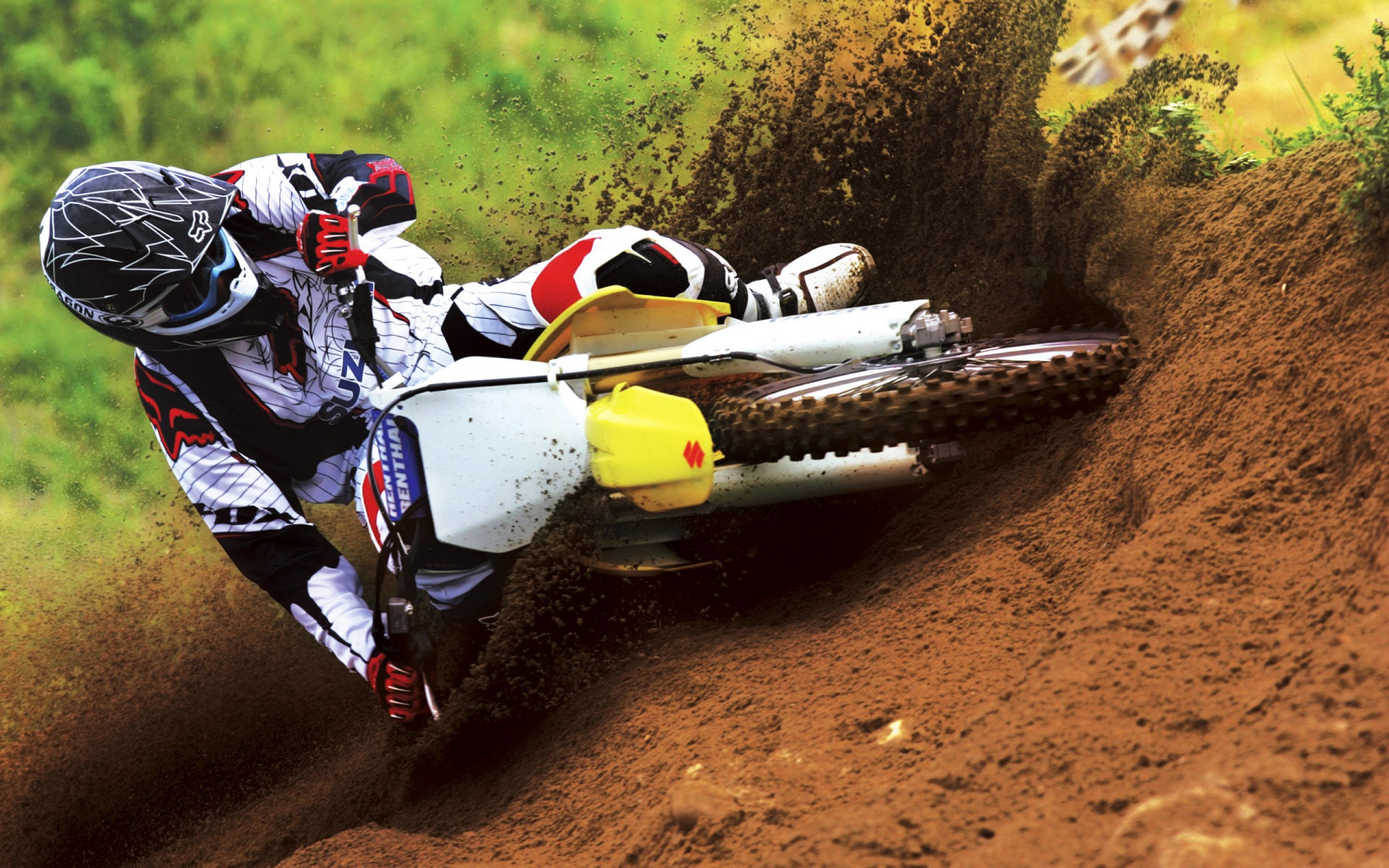 Motocross, Terra, Curva, Pilota, 2K, sfondo Windows 11