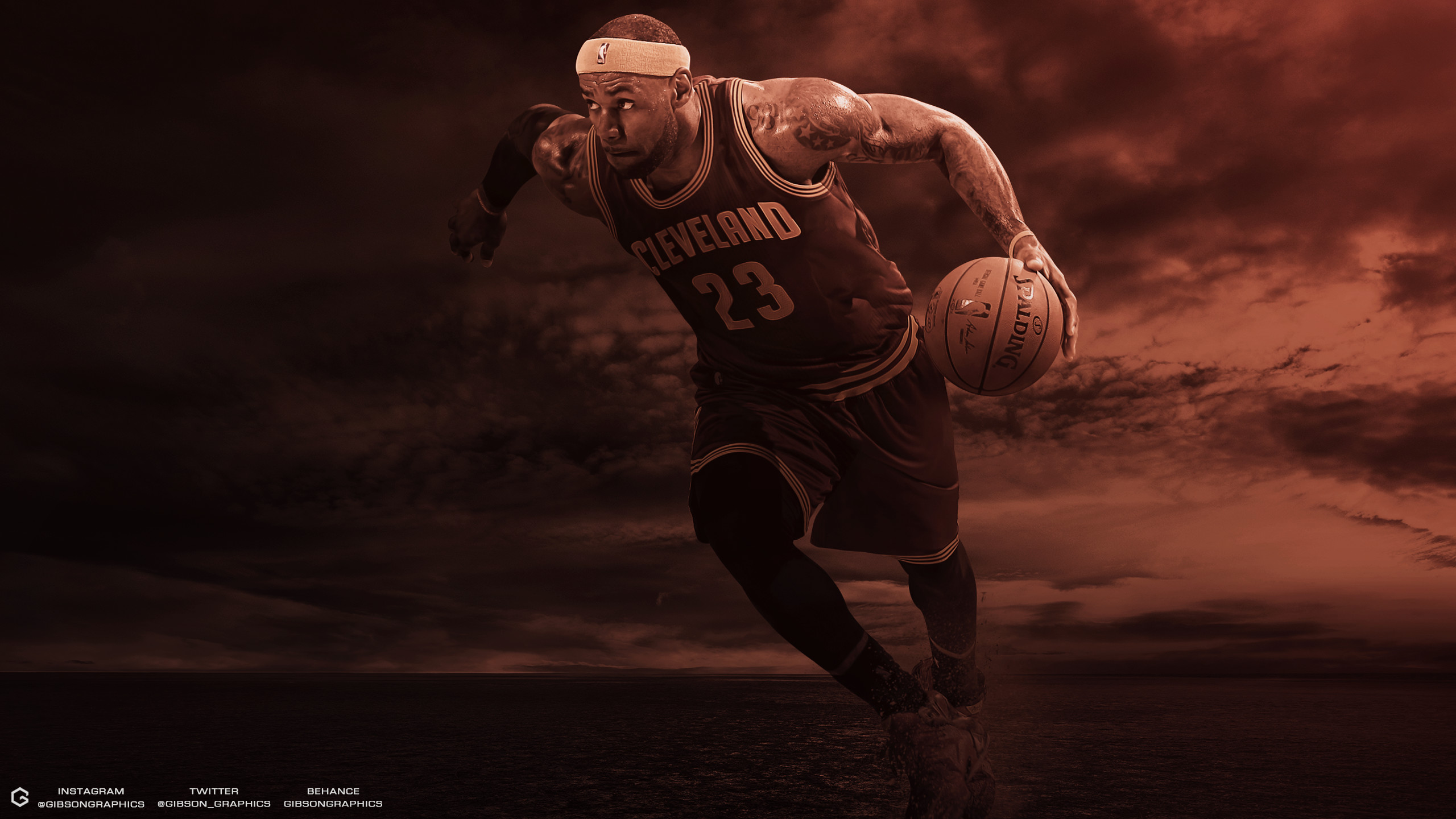 LeBron James, Cleveland Cavaliers, Palleggio, Toni rossi, 2K, sfondo per portatile
