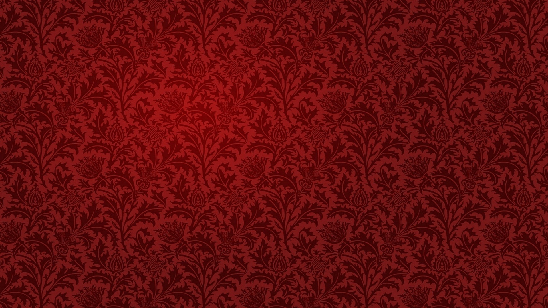 Damascato, Texture, Rosso, Motivo floreale, Full HD, sfondo per PC e portatile