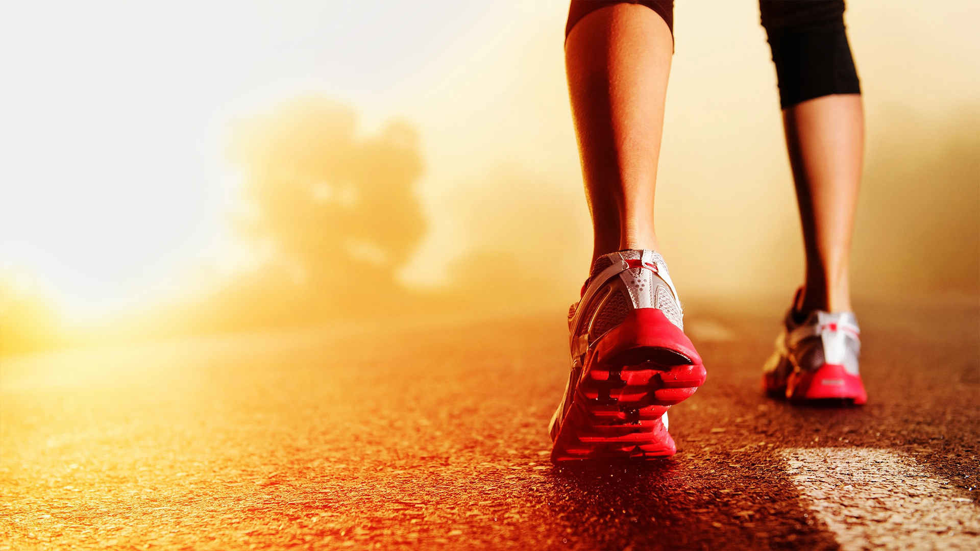 Scarpe da corsa, Gambe, Asfalto, Controluce, Full HD, sfondo per portatile