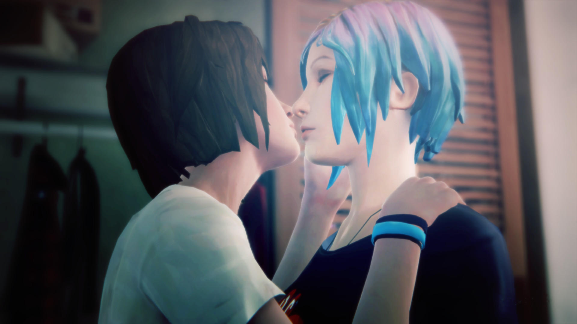Max Caulfield, Chloe Price, Life is Strange, Bacio, Full HD, sfondo per PC e portatile