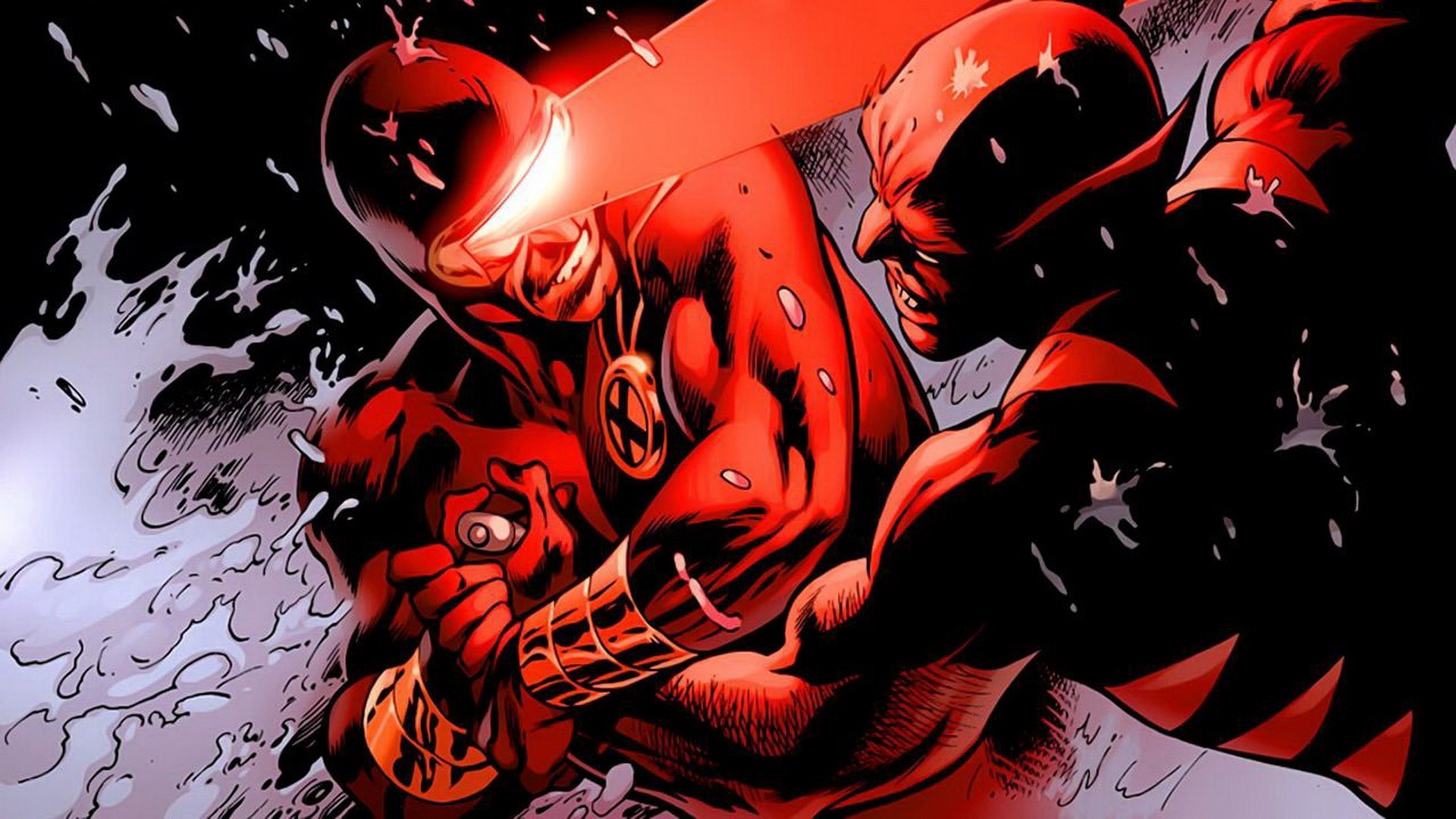 Ciclope, X-Men, Marvel Comics, Raggio ottico, Rosso, Full HD, sfondo per PC e portatile