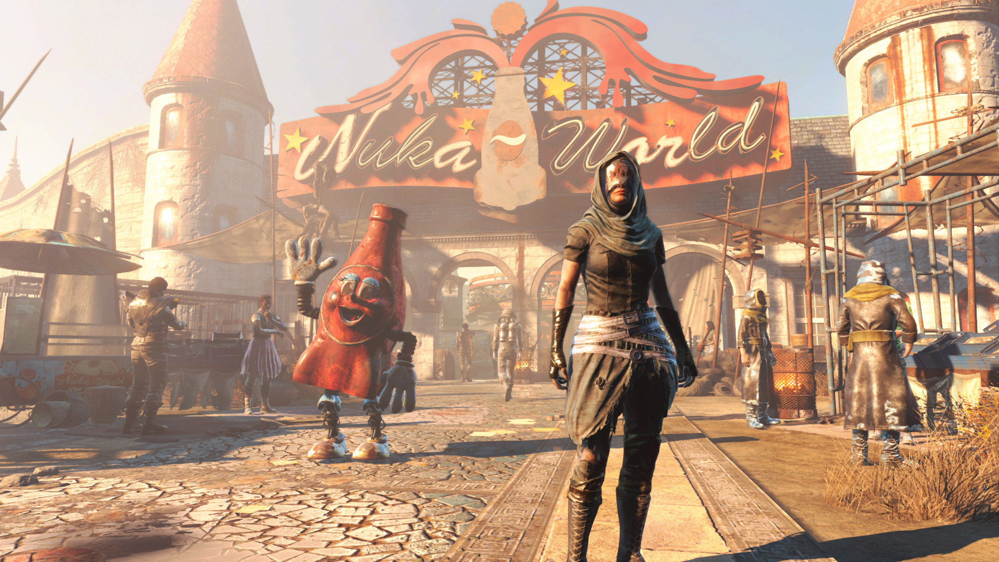 Fallout 4, Nuka-World, Parco divertimenti, Predoni, Full HD, sfondo per portatile