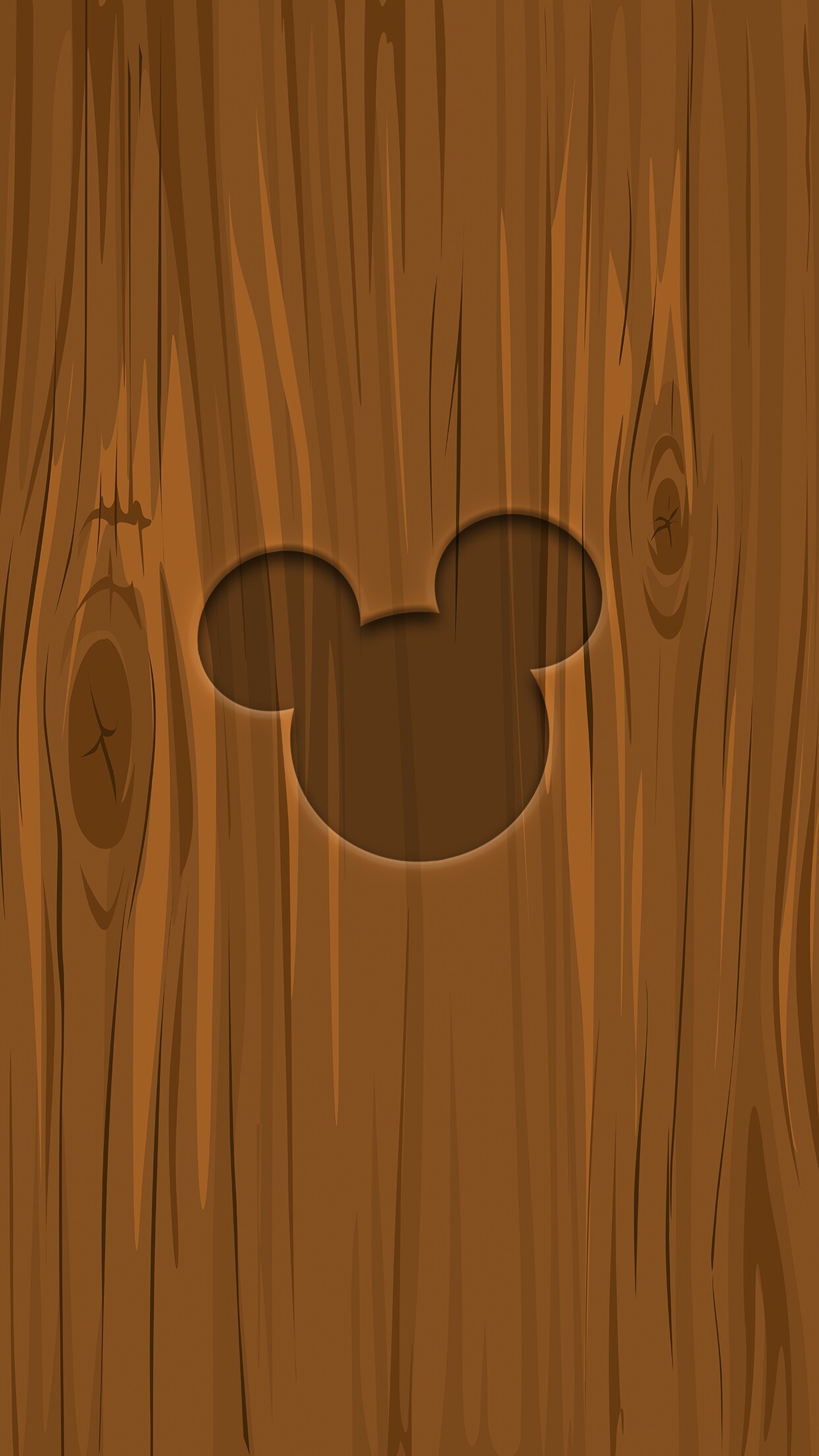 Topolino, Orecchie di Topolino, Legno, Minimalista, 1242x2208, schermata di blocco iPhone