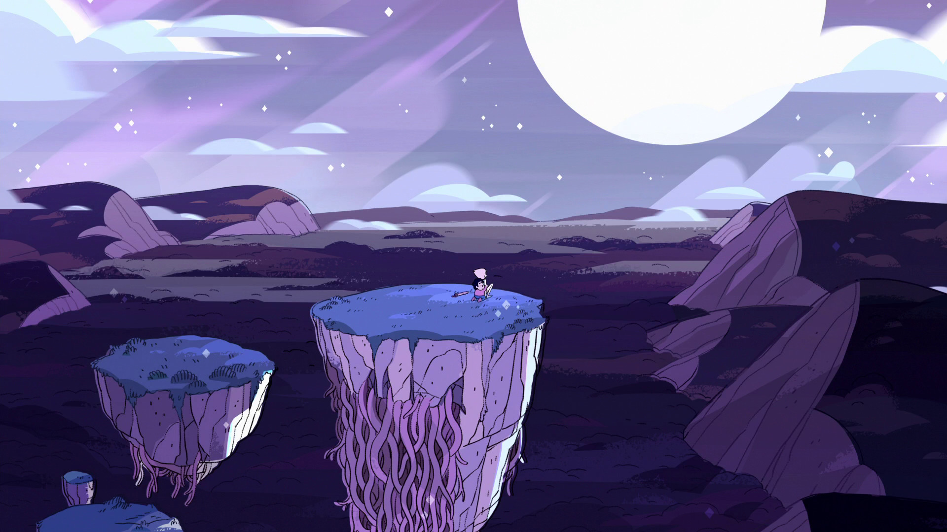 Steven Universe, Pilastri sospesi, Luna, Viola, 1920x1080, immagine di sfondo