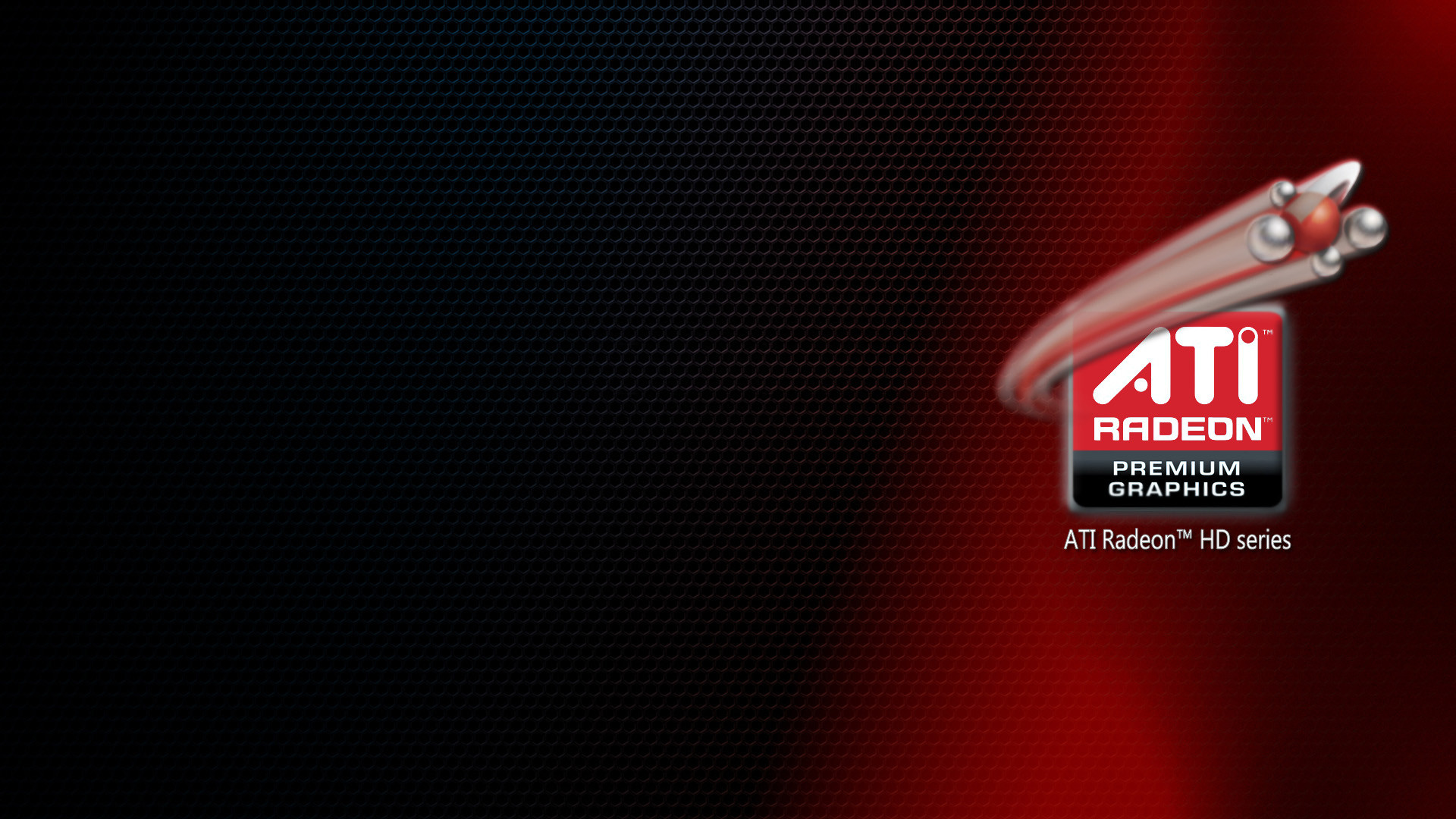 ATI Radeon, ATI Radeon HD, AMD, Logo, Scheda grafica, Sfondo rosso, wallpaper per portatile