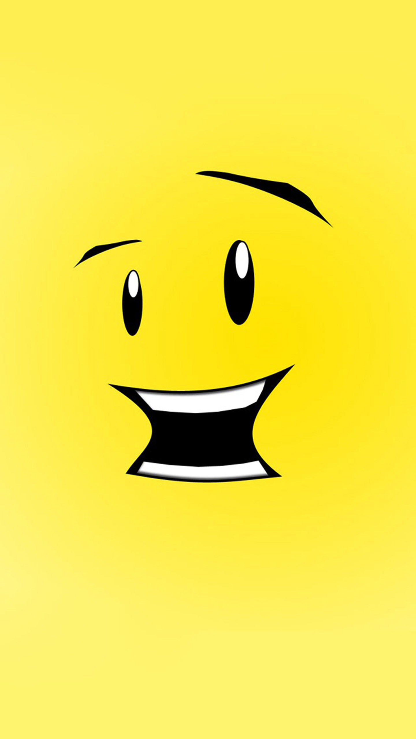 Faccina sorridente, Sfondo giallo, Minimalismo, schermata Home Galaxy S7