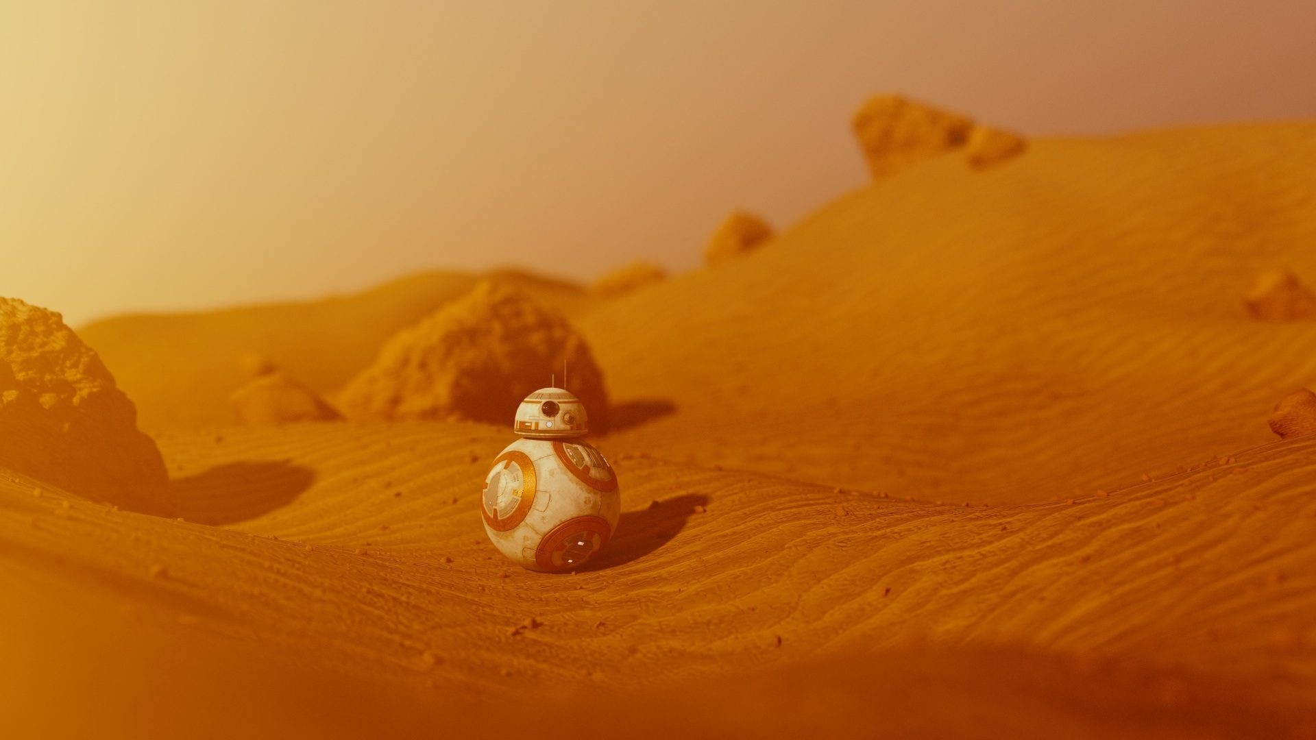 BB-8, Star Wars, Deserto, Full HD, sfondo desktop