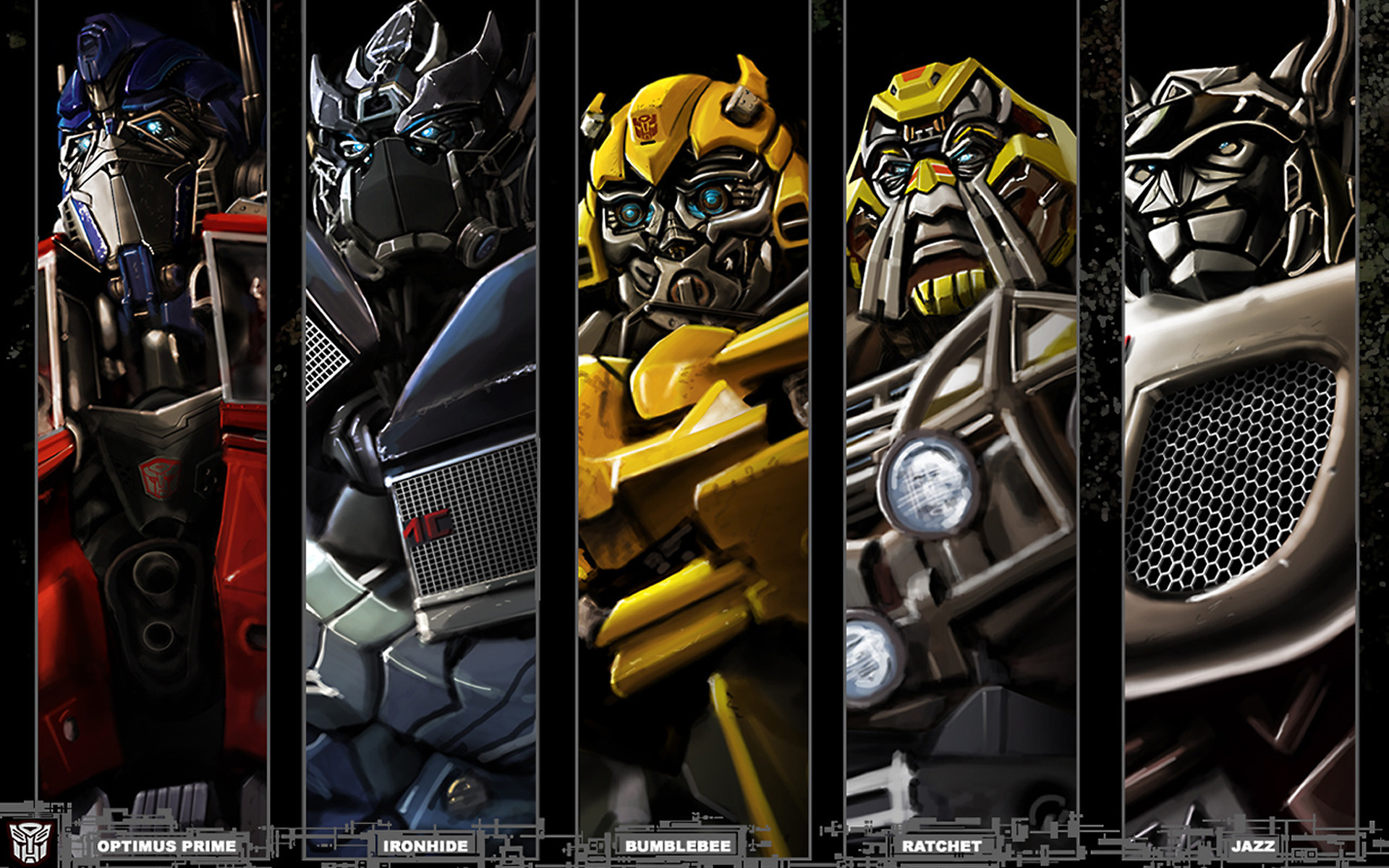 Transformers, Optimus Prime, Bumblebee, Ironhide, Ratchet, Jazz (Transformers), wallpaper Full HD