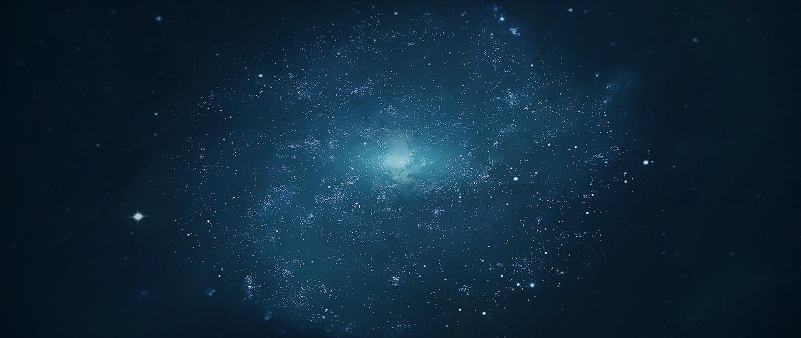 Galassia, Stelle, Blu scuro, Spazio, 2560x1080, sfondo per PC