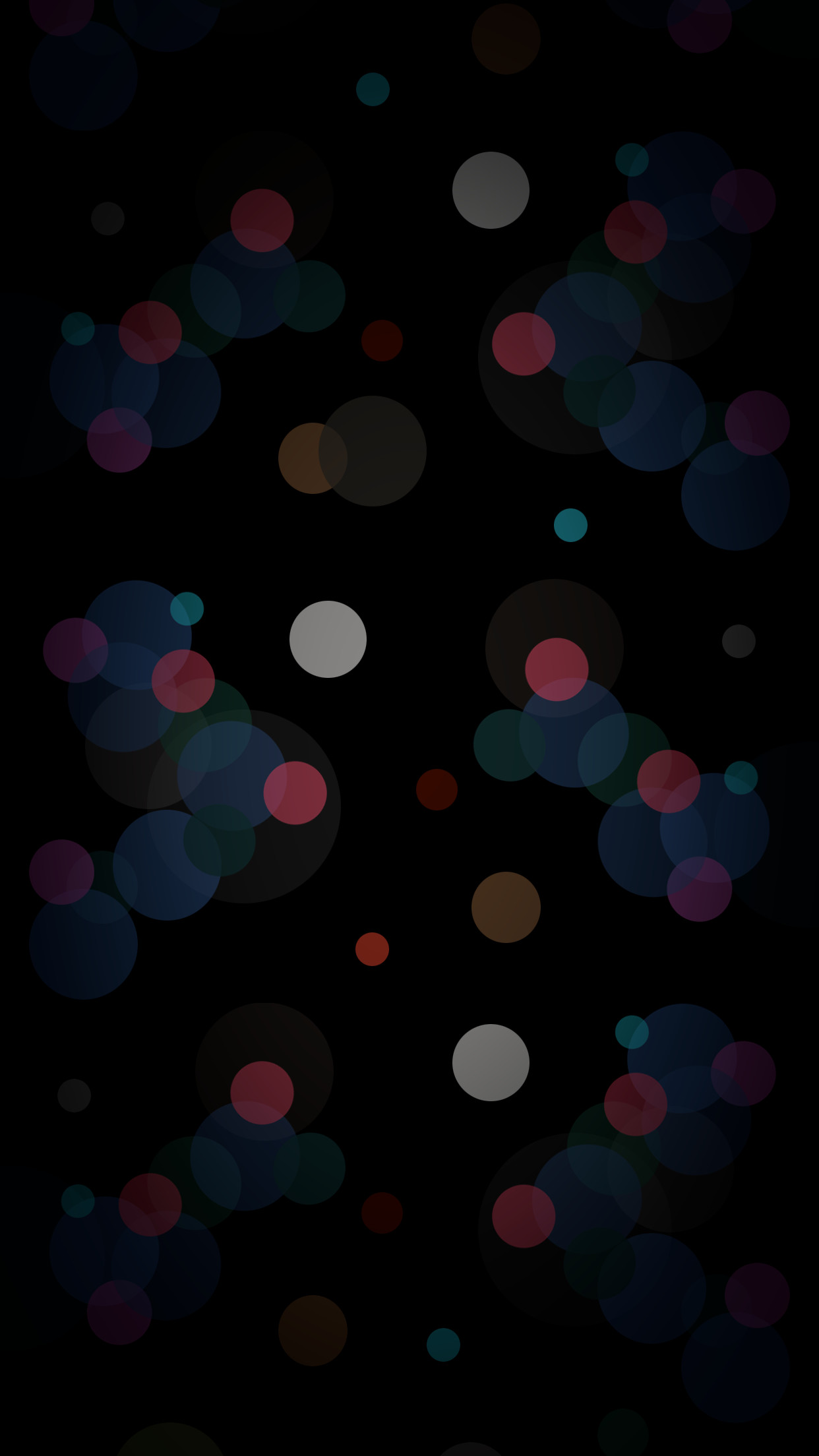 Bokeh, Cerchi, Sfondo scuro, schermata di blocco iPhone 7