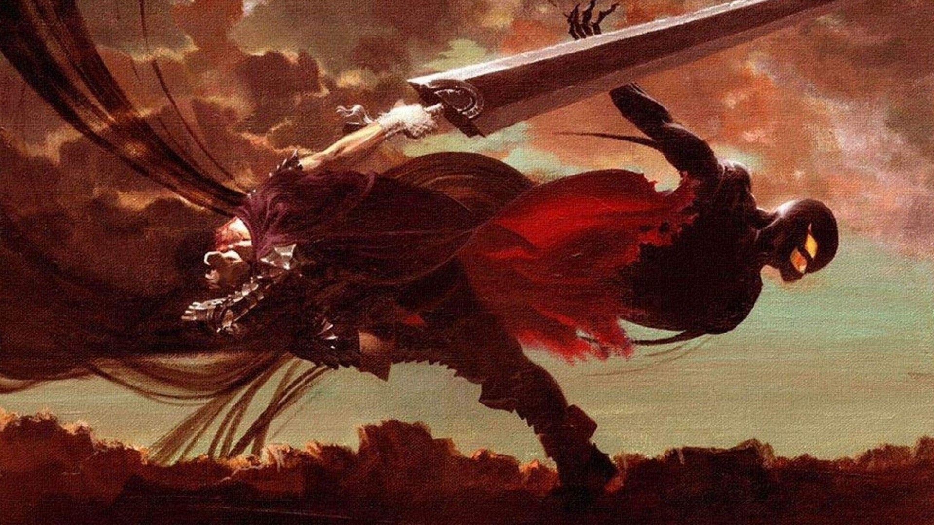 Gatsu, Armatura del Berserker, Ammazzadraghi, Berserk, Rosso, Full HD, sfondo per PC e portatile