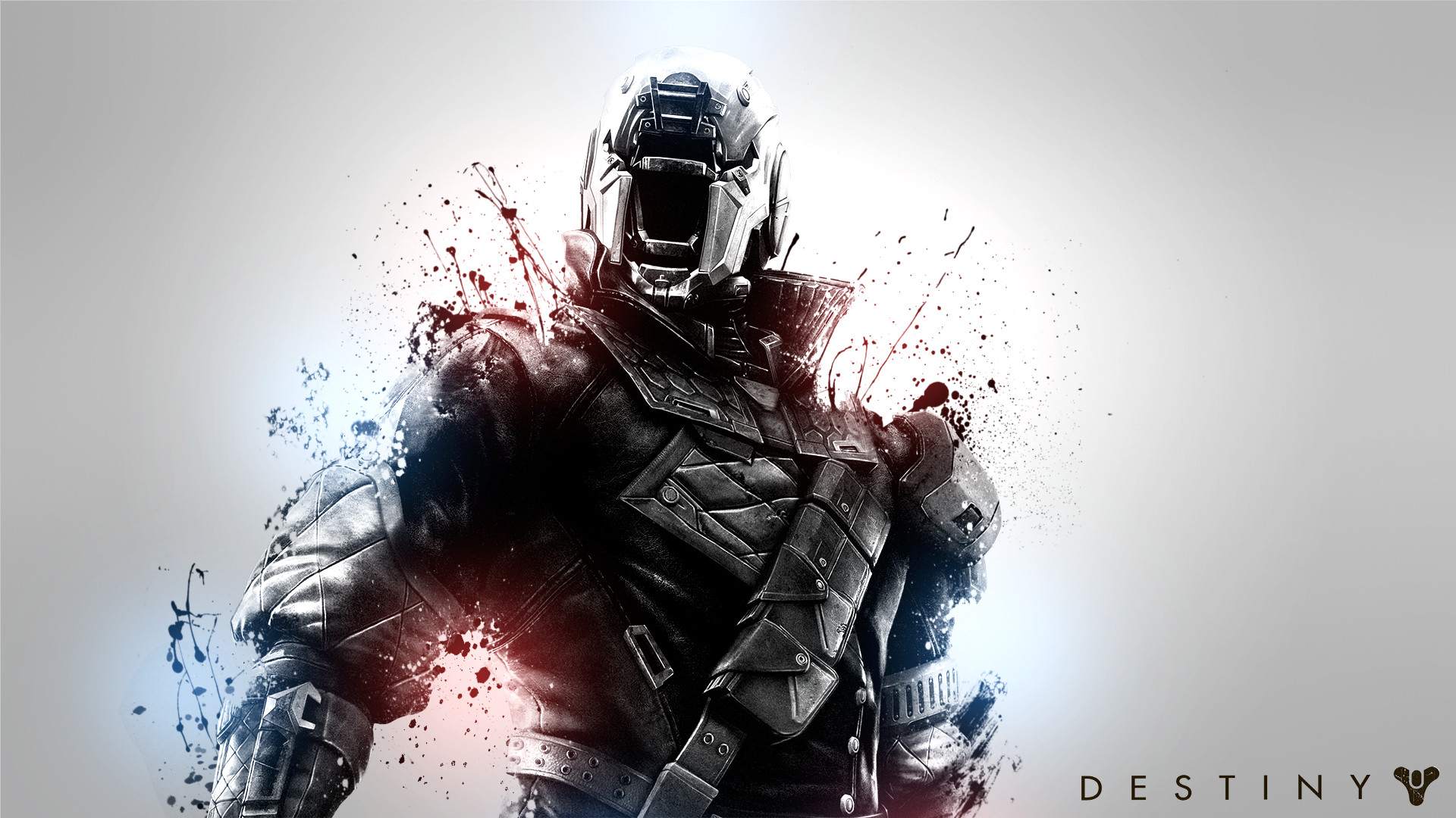 Destiny, Titano, Elmo, Schizzi di colore, 1920x1080, wallpaper desktop