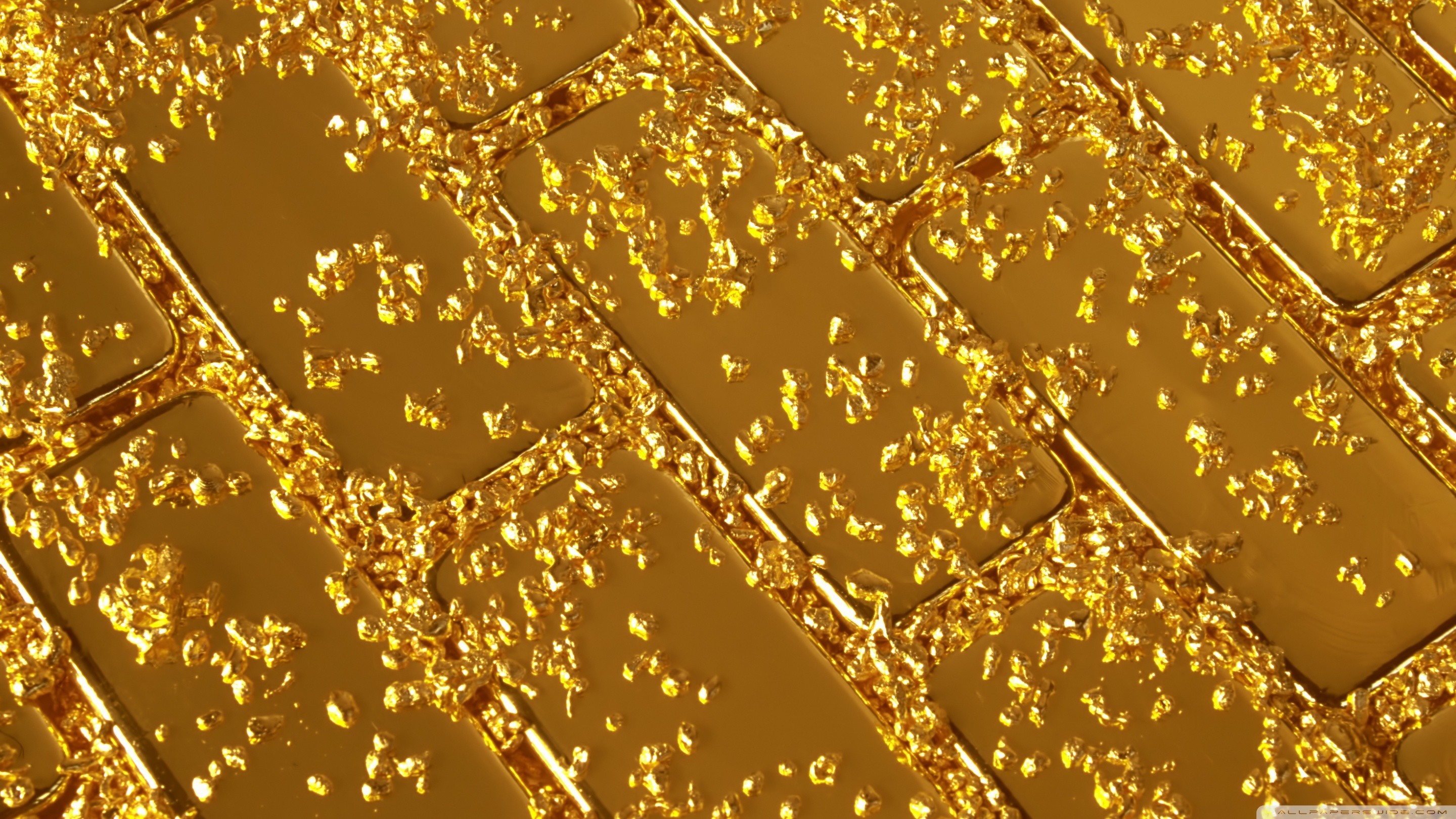Lingotti d'oro, Foglia d'oro, Oro, 2K, wallpaper desktop