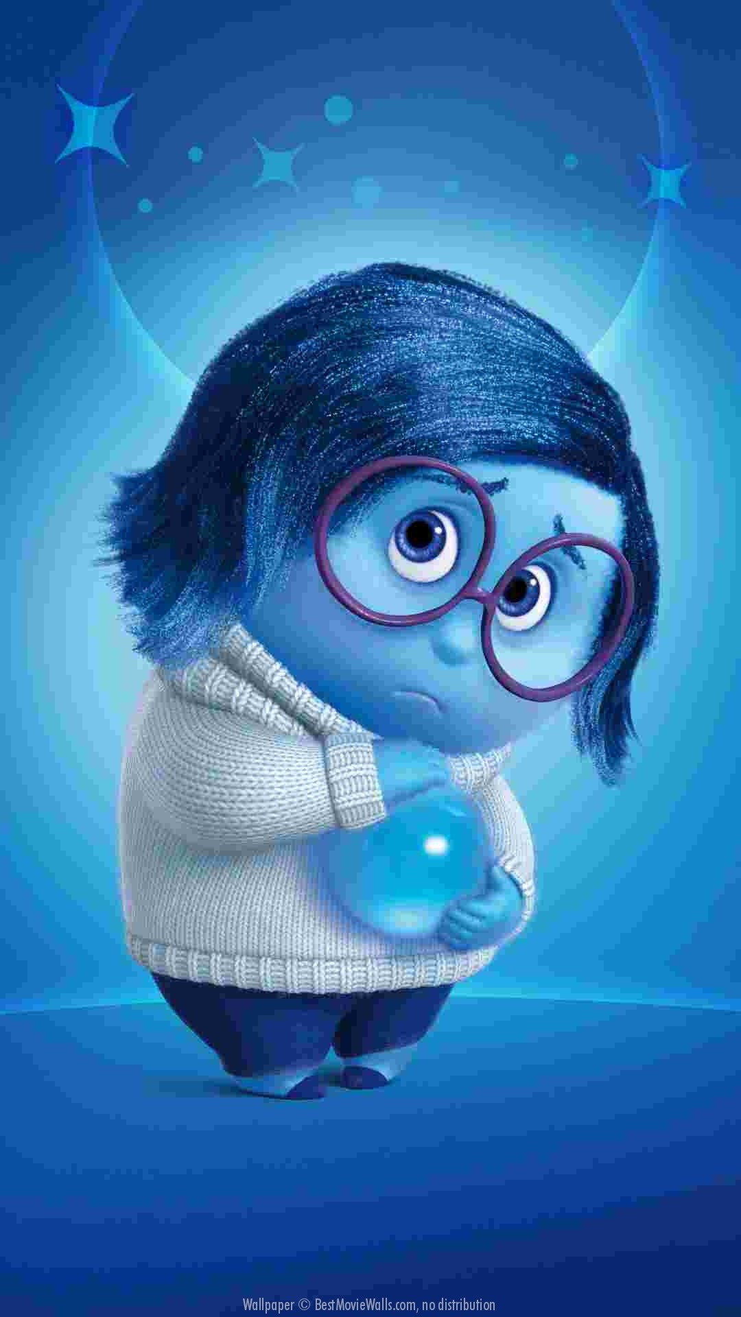 Tristezza, Inside Out, Sfera dei ricordi, Blu, Occhiali, Full HD, sfondo per iPhone e Android