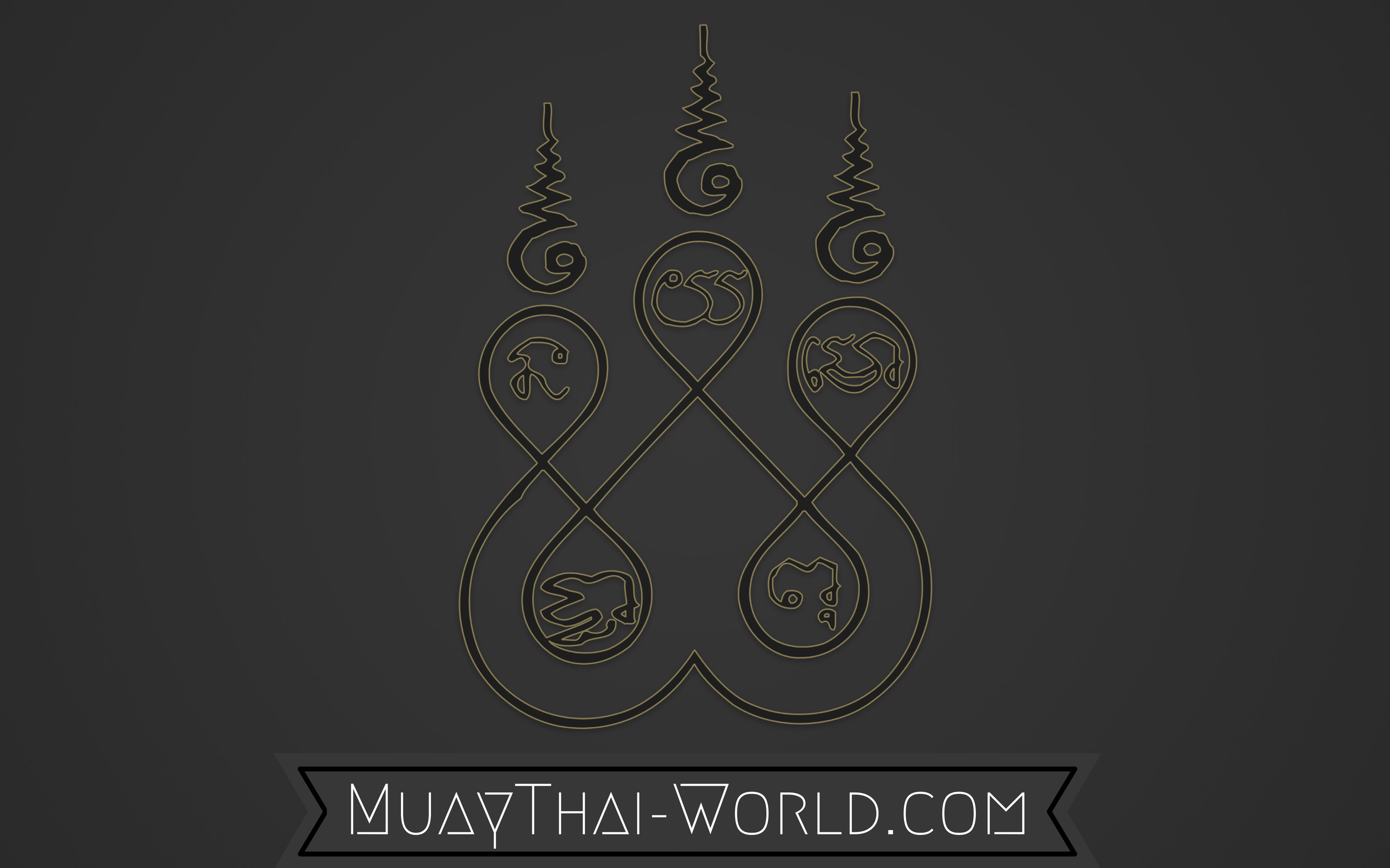 Muay Thai, Sak Yant, Simbolo, Minimalista, 2K, sfondo per PC e portatile