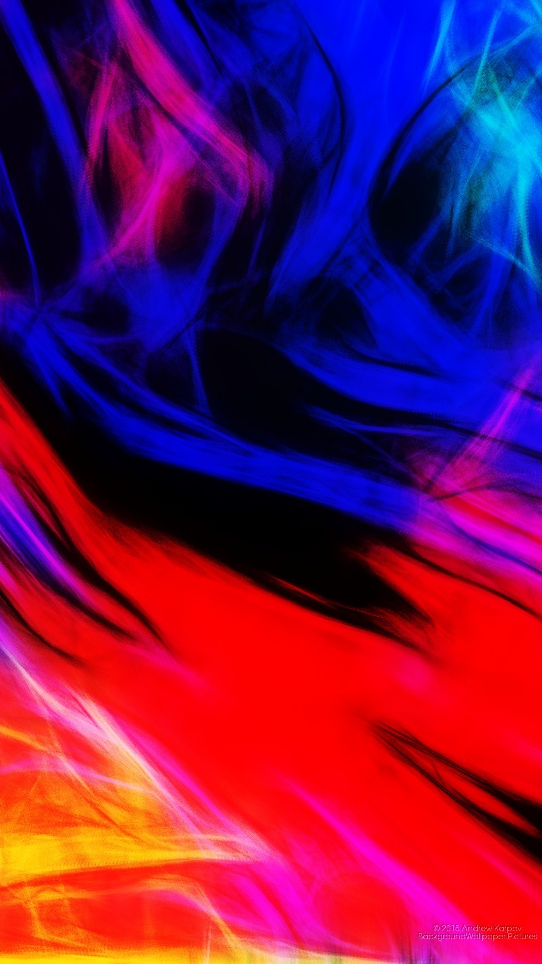 Astratto, Rosso e blu, Arte digitale, Full HD, sfondo per smartphone
