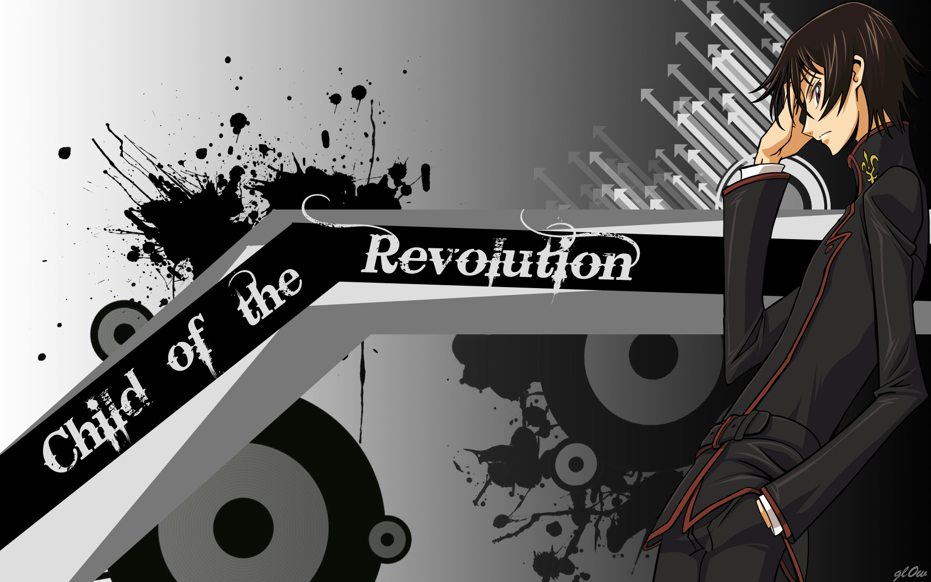 Lelouch Lamperouge, Code Geass, Child of the Revolution, Grigio, sfondo desktop Full HD