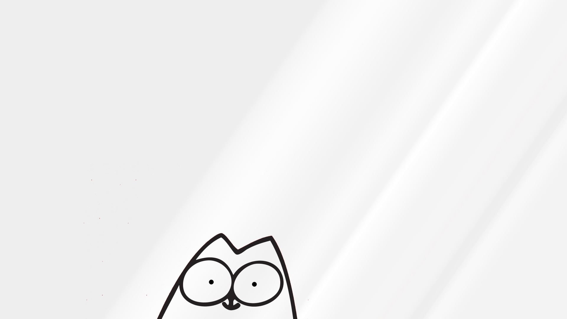 Simon's Cat, Minimalista, Sfondo bianco, 1920x1080, wallpaper desktop