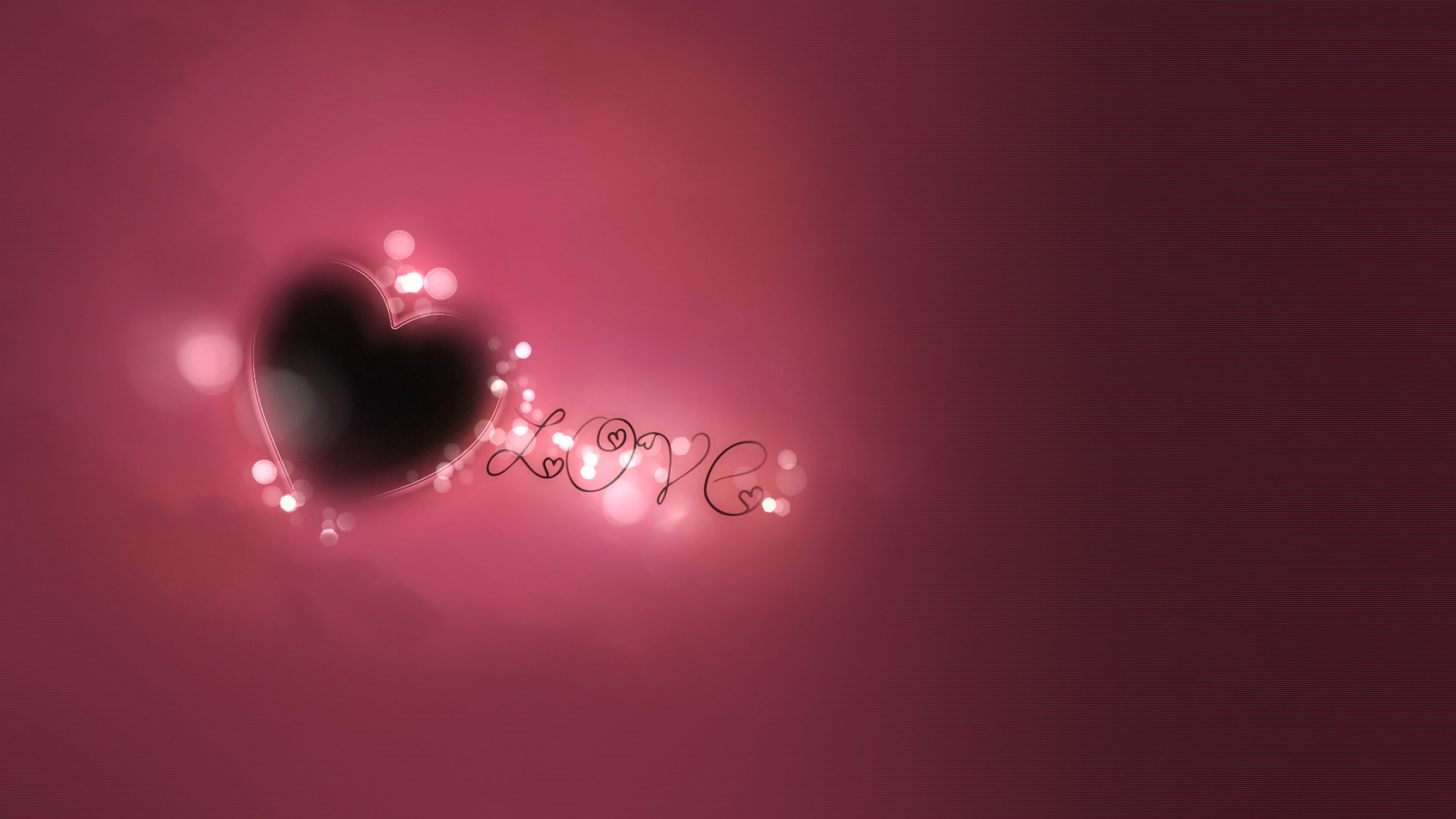 Cuore, Love, Luci, Rosa, Full HD 1080p, sfondo desktop