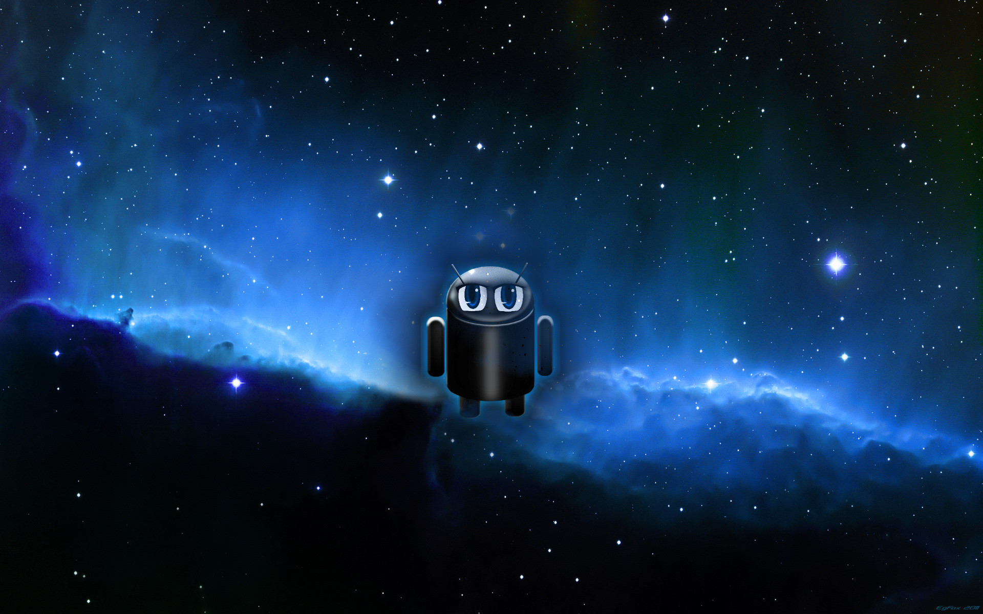 Android, Spazio, Stelle, Blu, 1920x1200, sfondo per PC