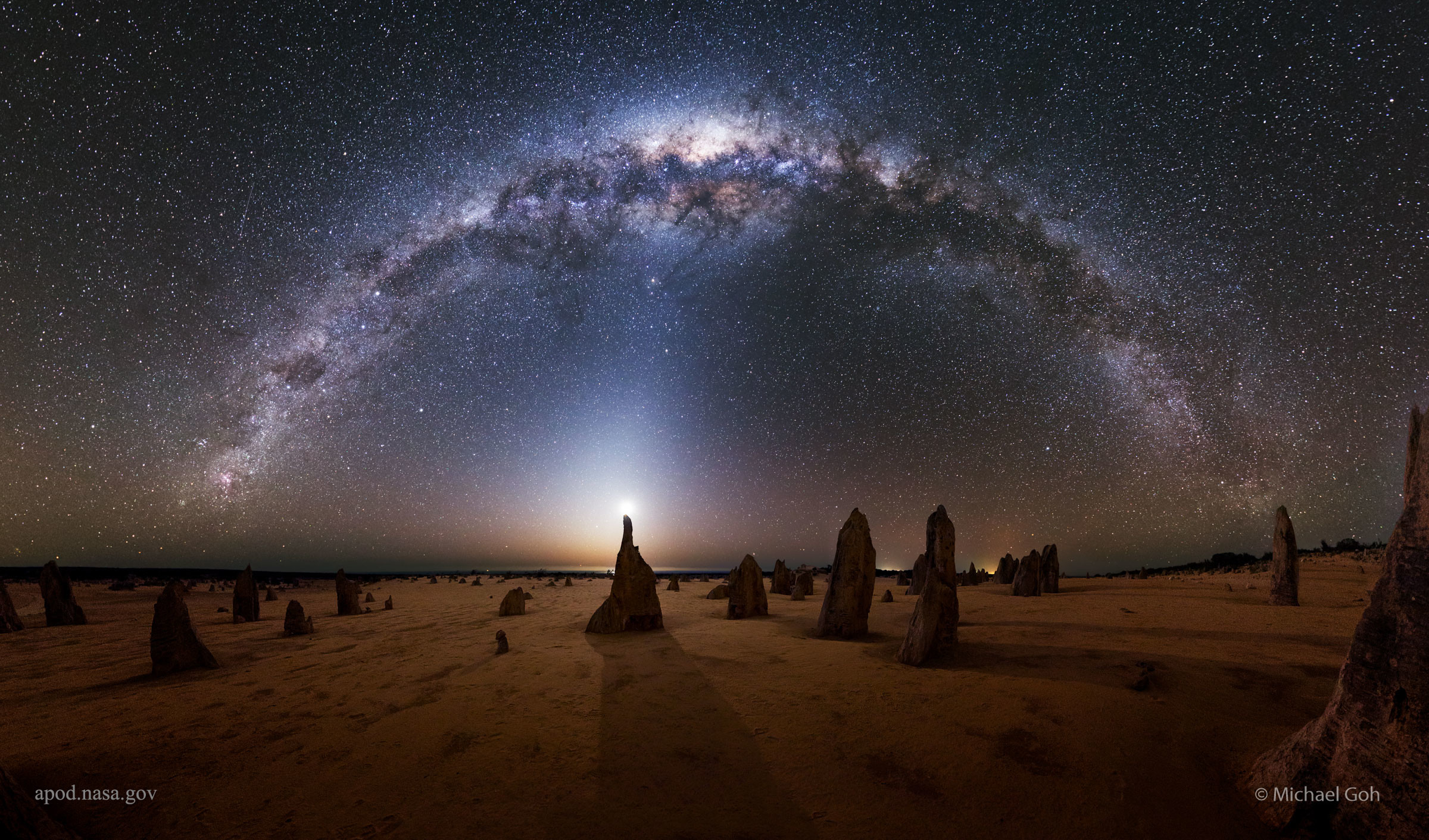 Via Lattea, Pinnacles Desert, Australia, Arco galattico, Full HD, sfondo desktop